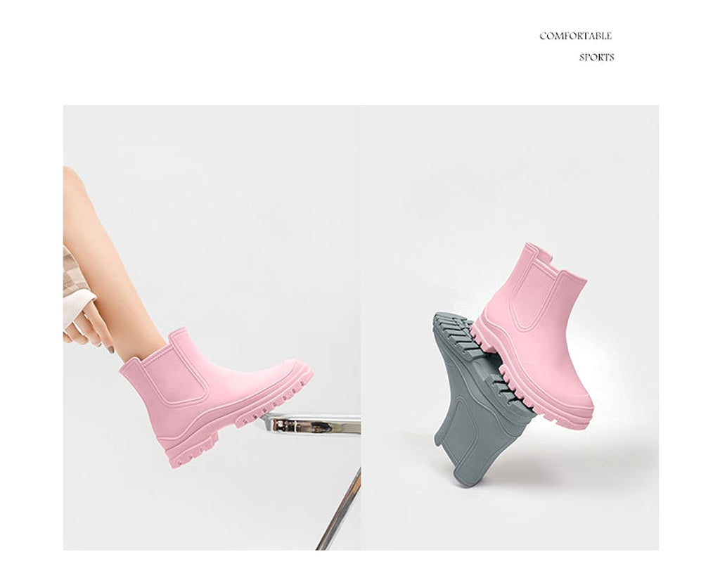 Cross-border Ladies Outdoor Work Rain Boots Lightweight Non-slip Rubber Shoes Kitchen Shoe Cover - enhanced image 4