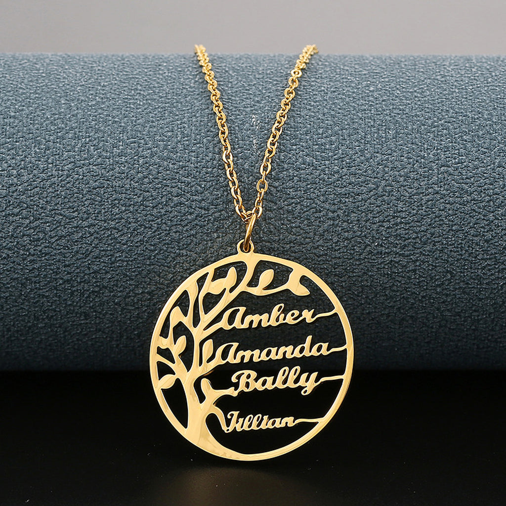 Personalized Name Circle Pendant Necklace – A Unique & Meaningful Keepsake! - enhanced image 4