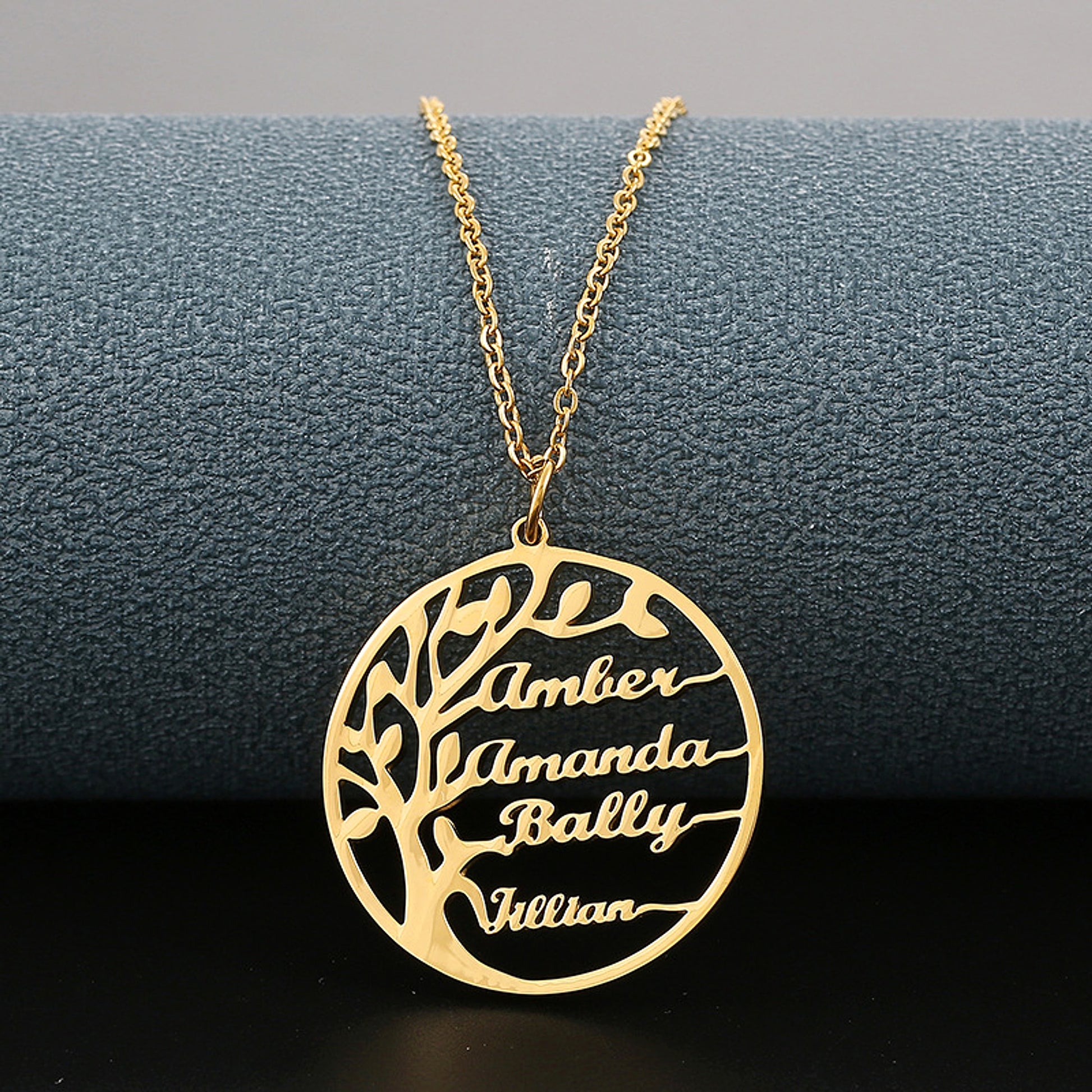 Personalized Name Circle Pendant Necklace – A Unique & Meaningful Keepsake! - enhanced image 4