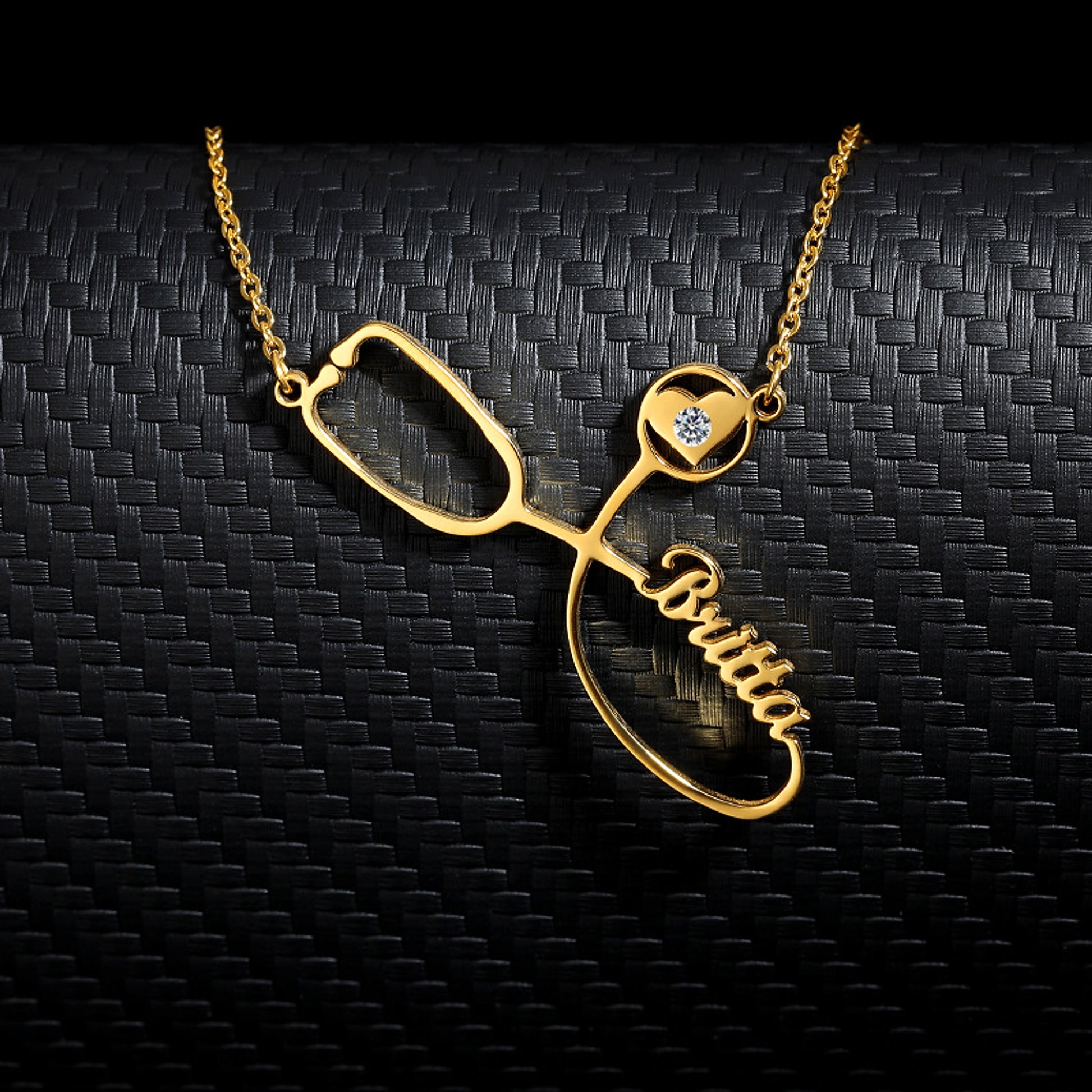 Custom Engraved Stethoscope Name Necklace – The Perfect Gift for Medical Professionals! - enhanced image 4