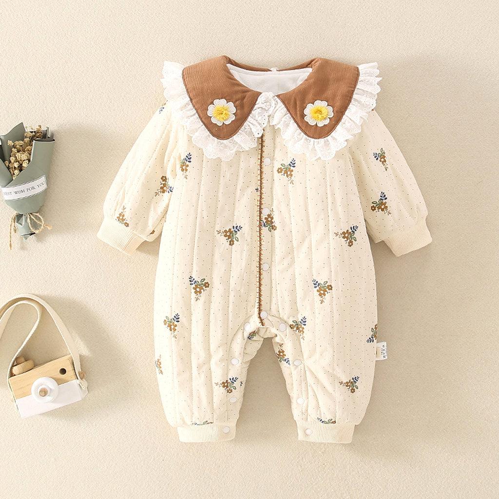DaisyWarm™ – Winter Floral Jumpsuit for Baby Girls - enhanced image 4