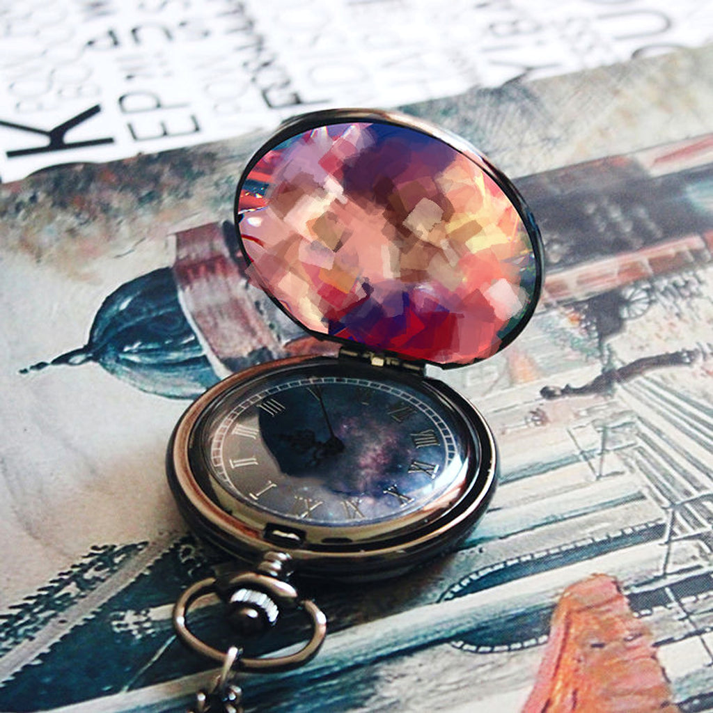 DIY Custom Photo Retro Flip Quartz Pocket Watch - enhanced image 4