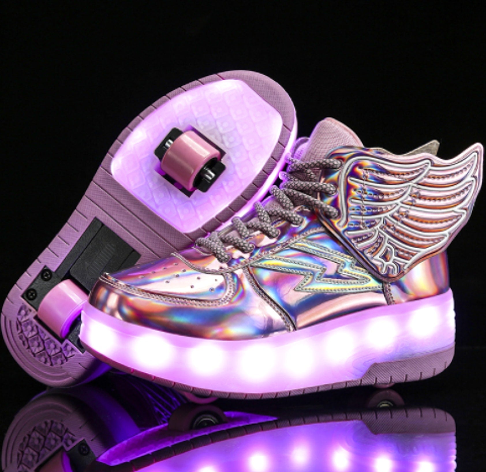 Double Wheel Led Light Shoes Wheel Student Roller Skates - enhanced image 4