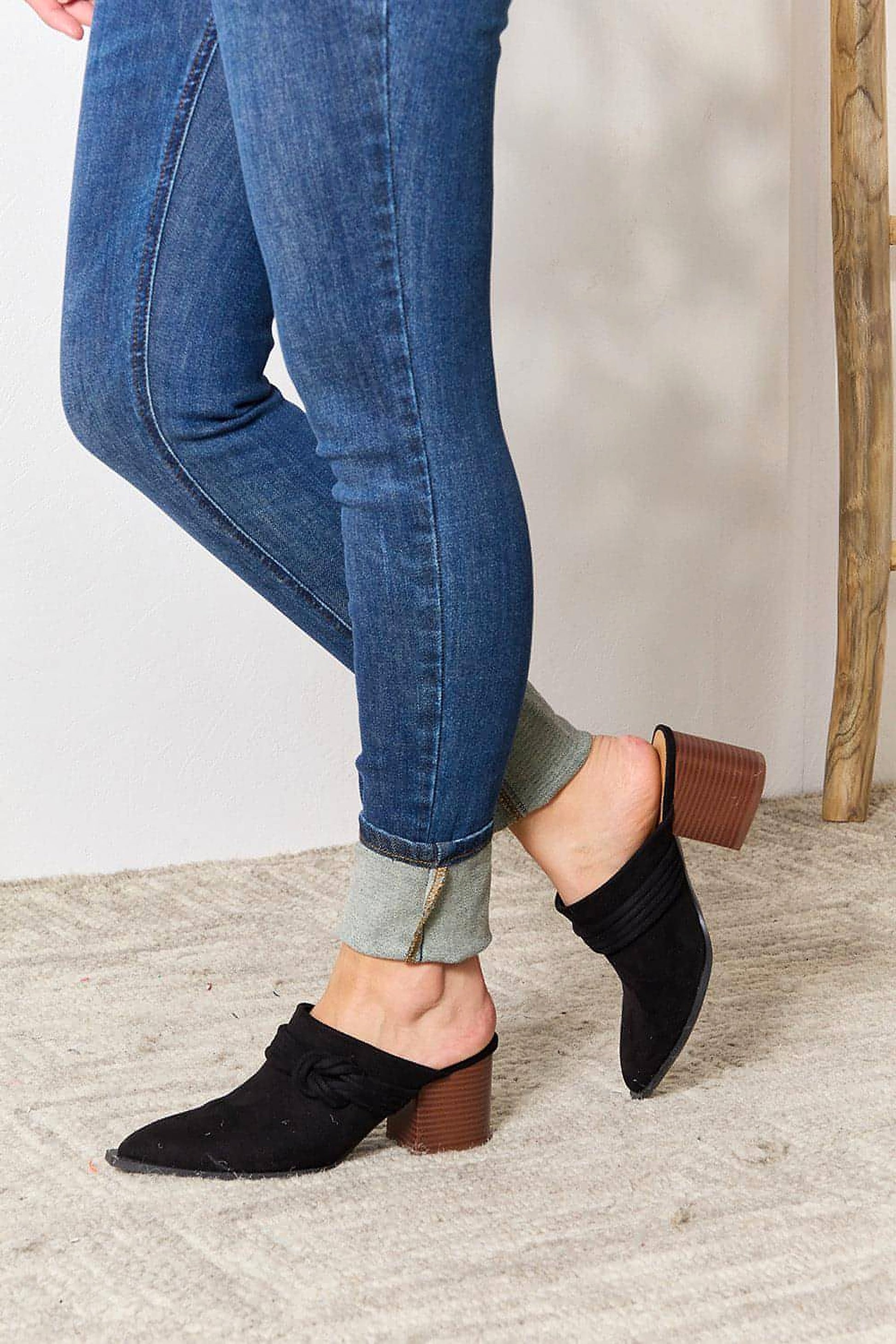 East Lion Corp Pointed-Toe Braided Trim Mules - enhanced image 4