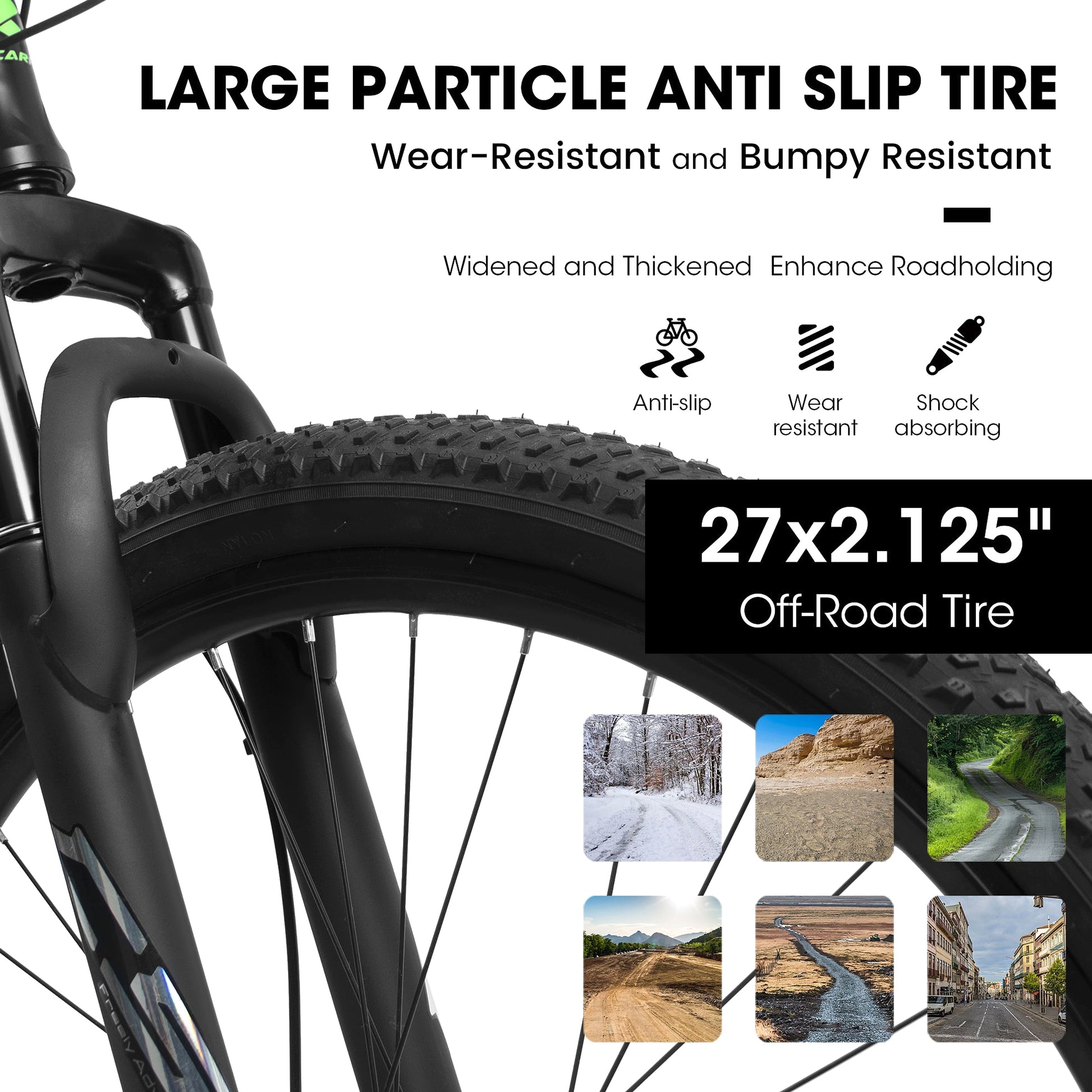Ecarpat™ MTB - City-Cruizer – 27.5" 21-Speed Mountain Bike (ALUMINIUM Frame) - enhanced image 4
