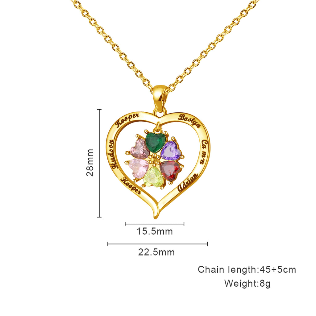Elegant Copper Creative Personality Diamond-embedded Peach Heart Necklace - enhanced image 4