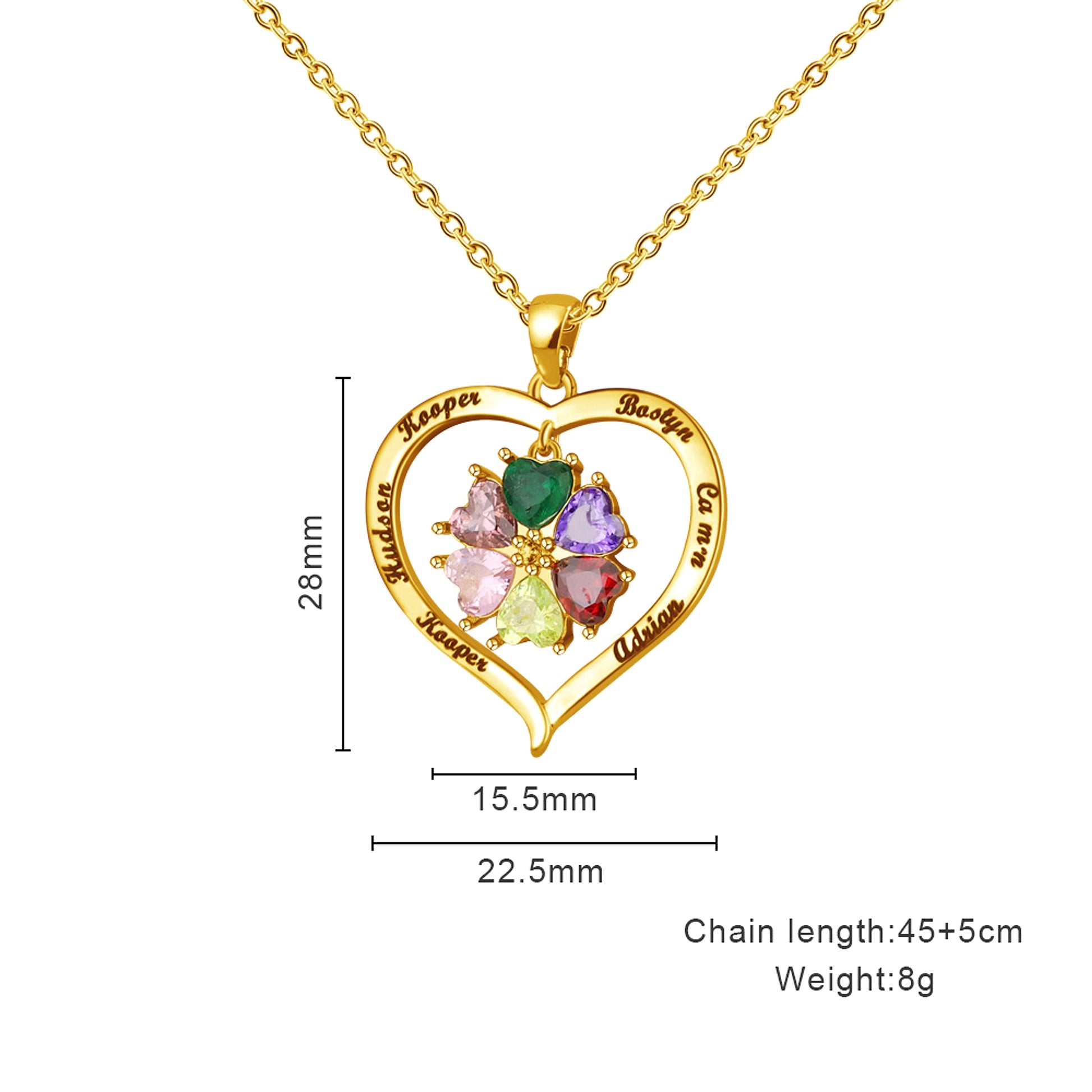 Elegant Copper Creative Personality Diamond-embedded Peach Heart Necklace - enhanced image 4