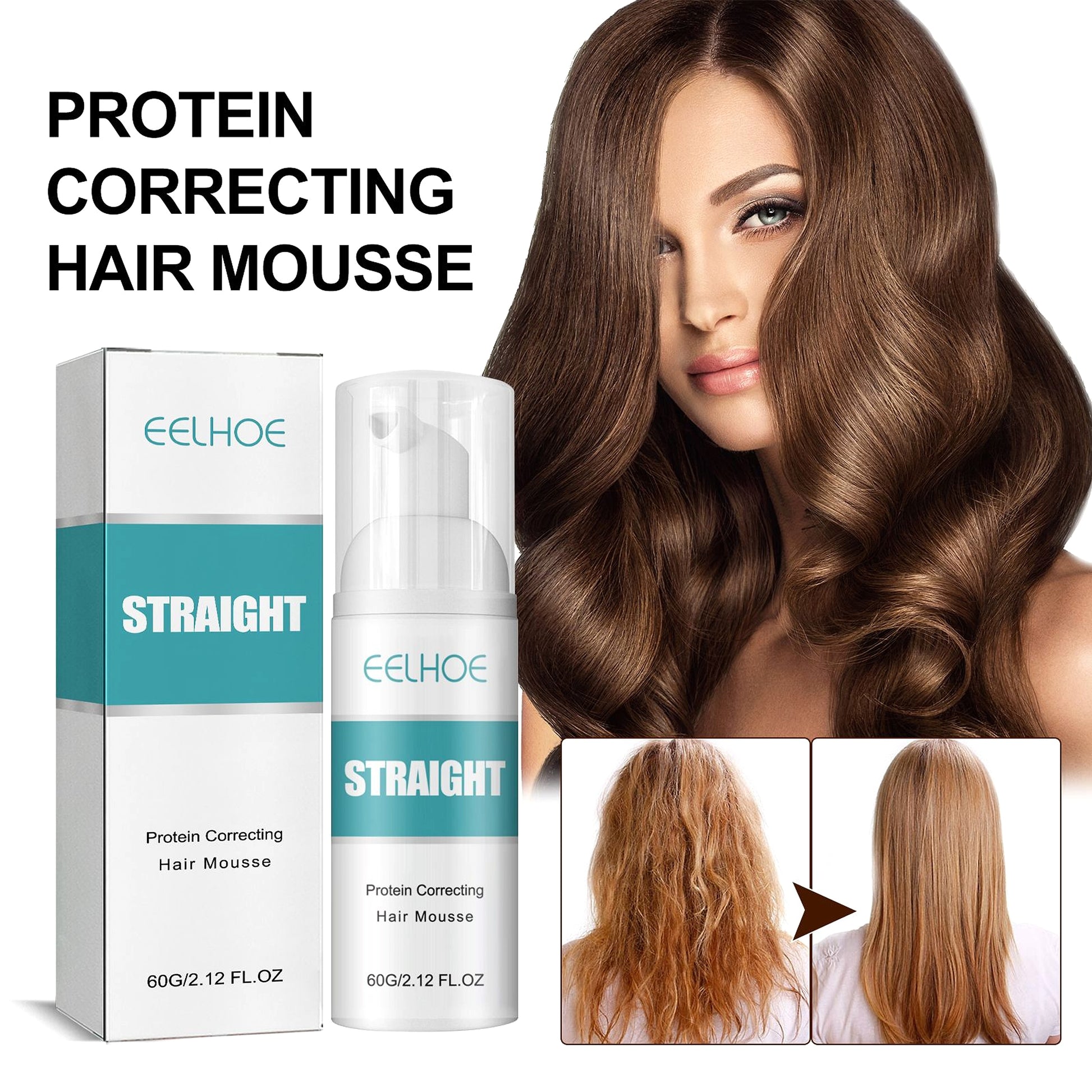 ELLHOE™ Hair Straightening Mousse – Smooth Repair Without Heat - enhanced image 4