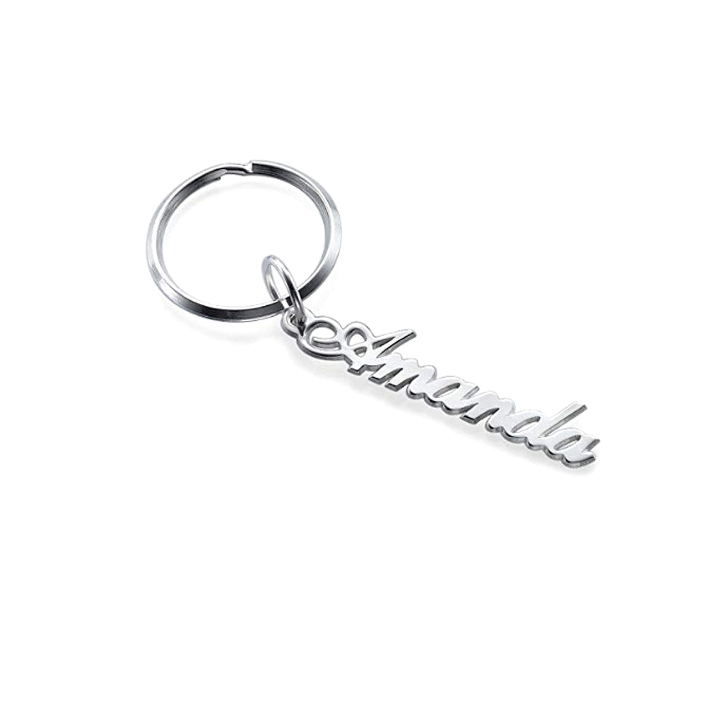 Personalized English Alphabet Name Keychain – Stainless Steel - enhanced image 4