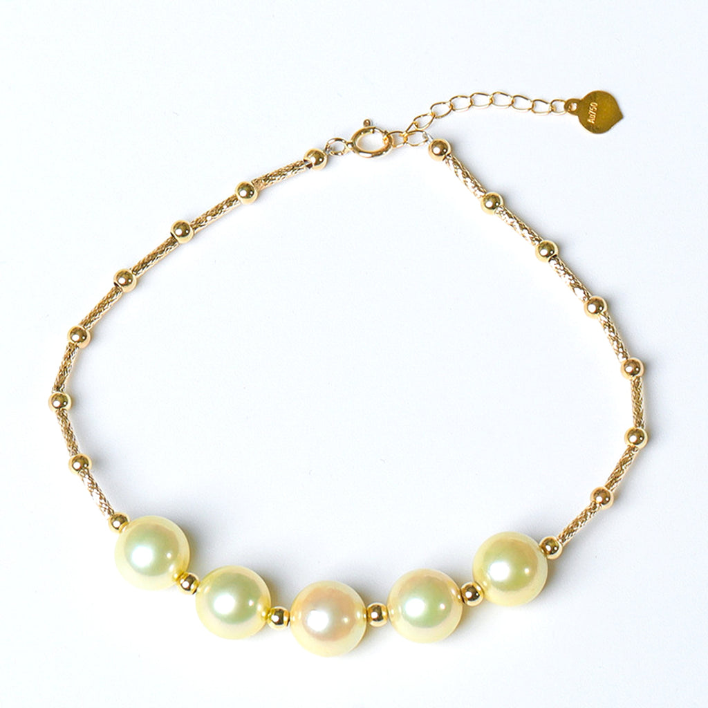 European And American New Light Gold Pearl Bracelet - enhanced image 4
