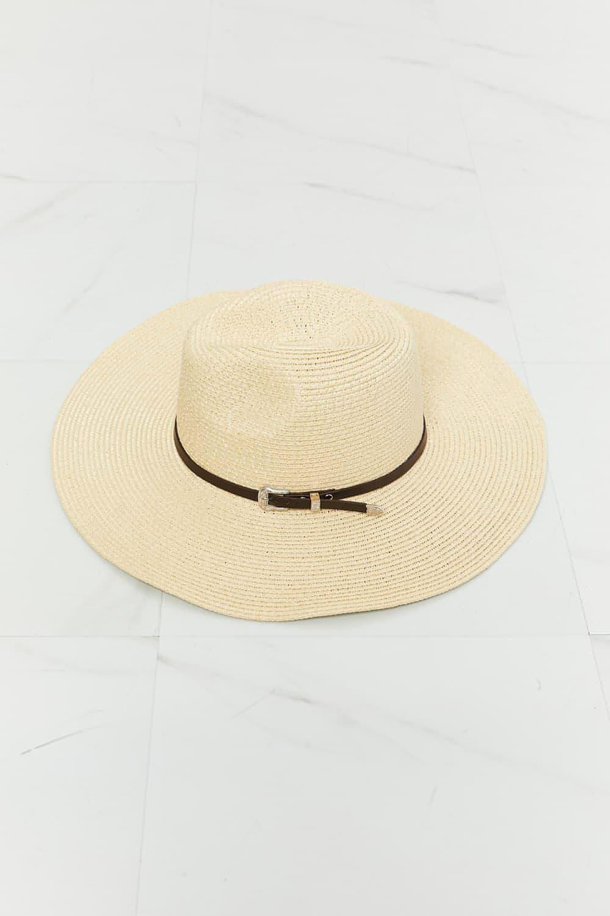 Fame Boho Summer Straw Fedora Hat - enhanced image 4