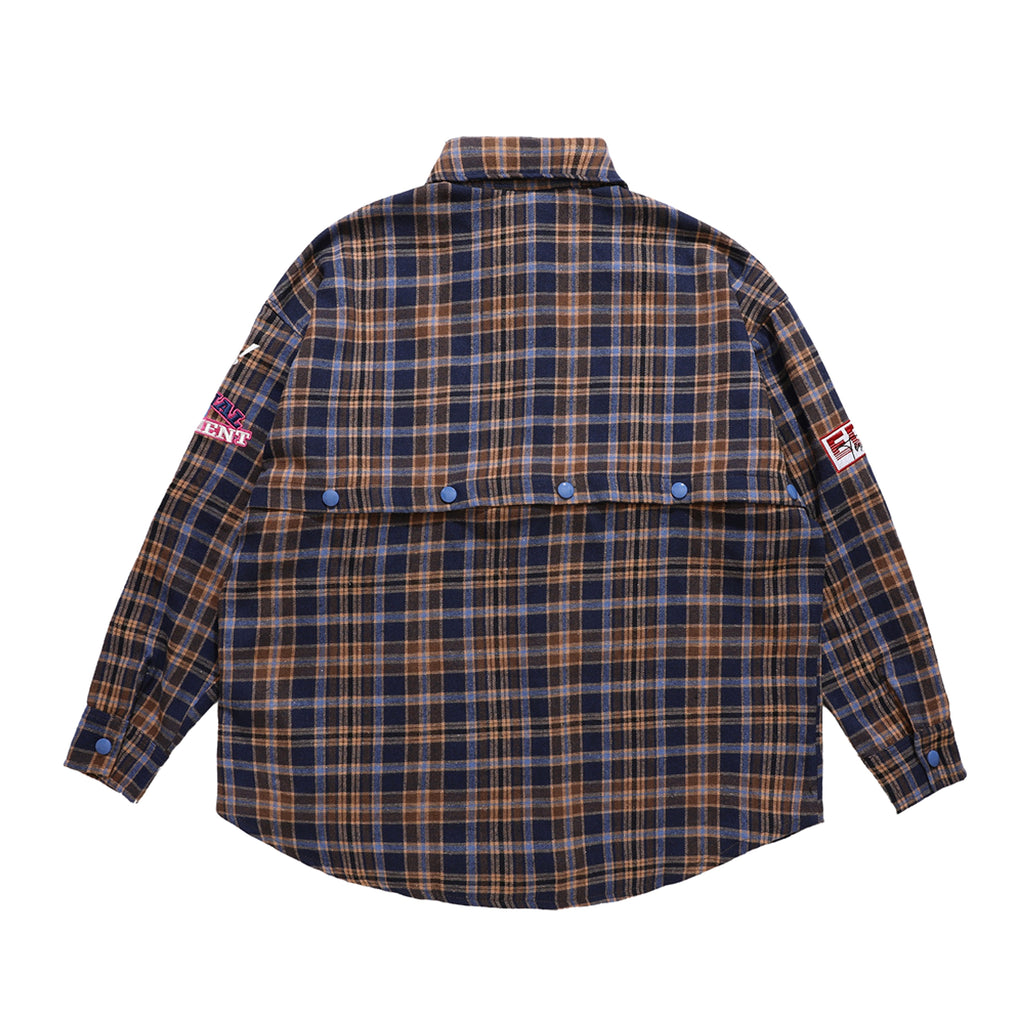 Fashion Brand Plaid Long Sleeve DressShirt Coat Jacket Men & Women - enhanced image 4