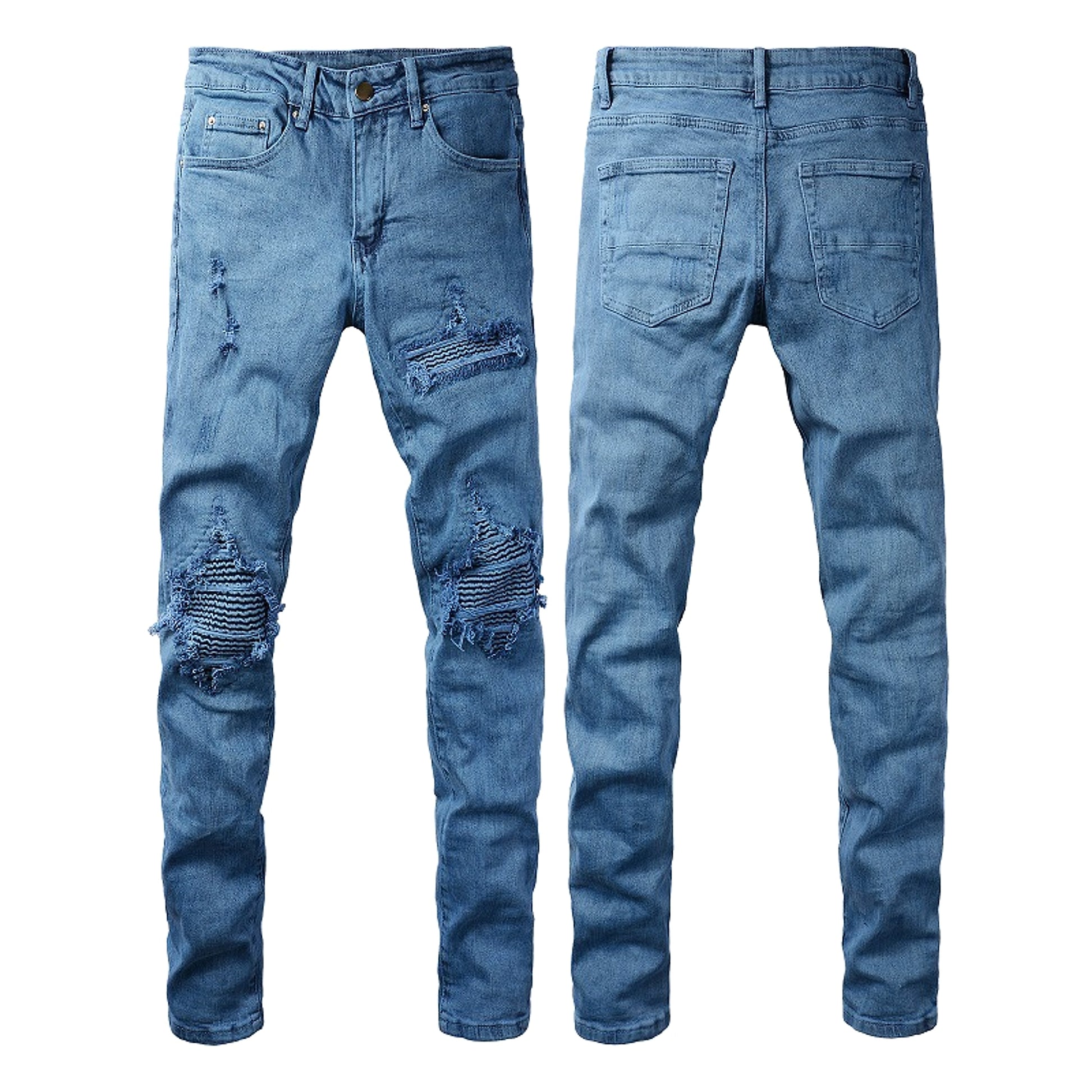 UrbanRift™ – Distressed Mid-Waist Street Jeans - enhanced image 4