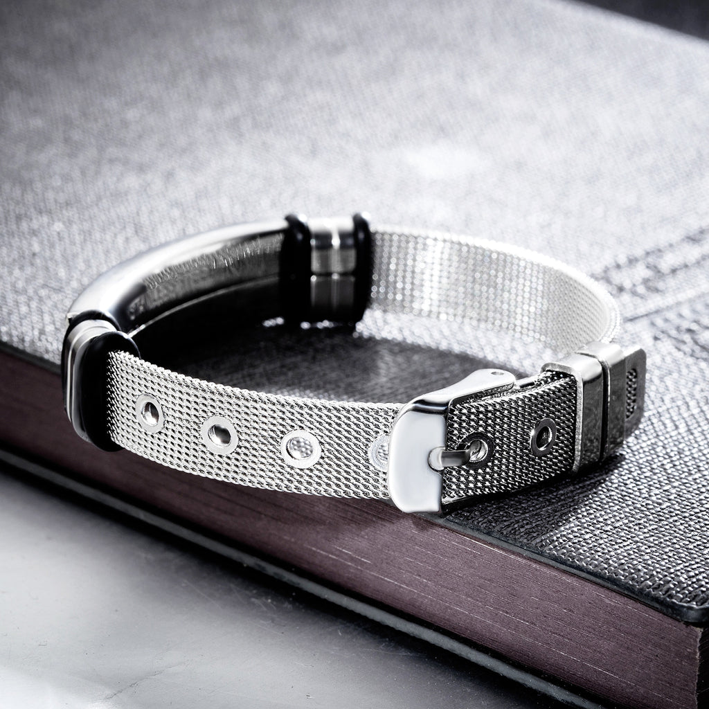 Fashion Personality Trendy Popular Single Male Adjustable Titanium Steel Bracelet - enhanced image 4