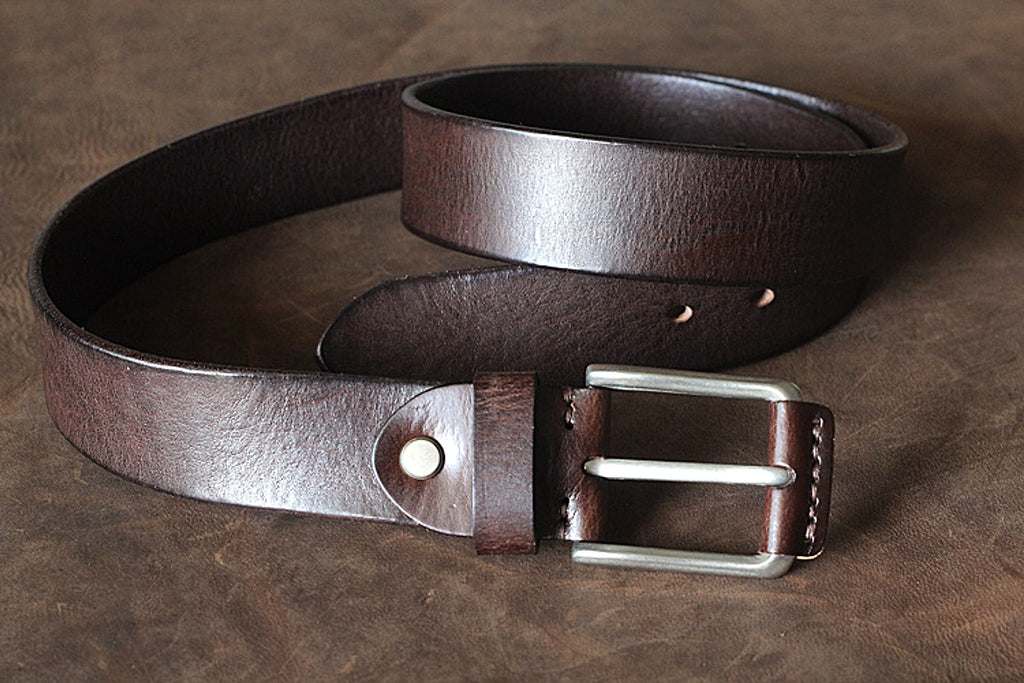First Layer Cowhide Handmade Belt Men's Pin Buckle Belt - enhanced image 4