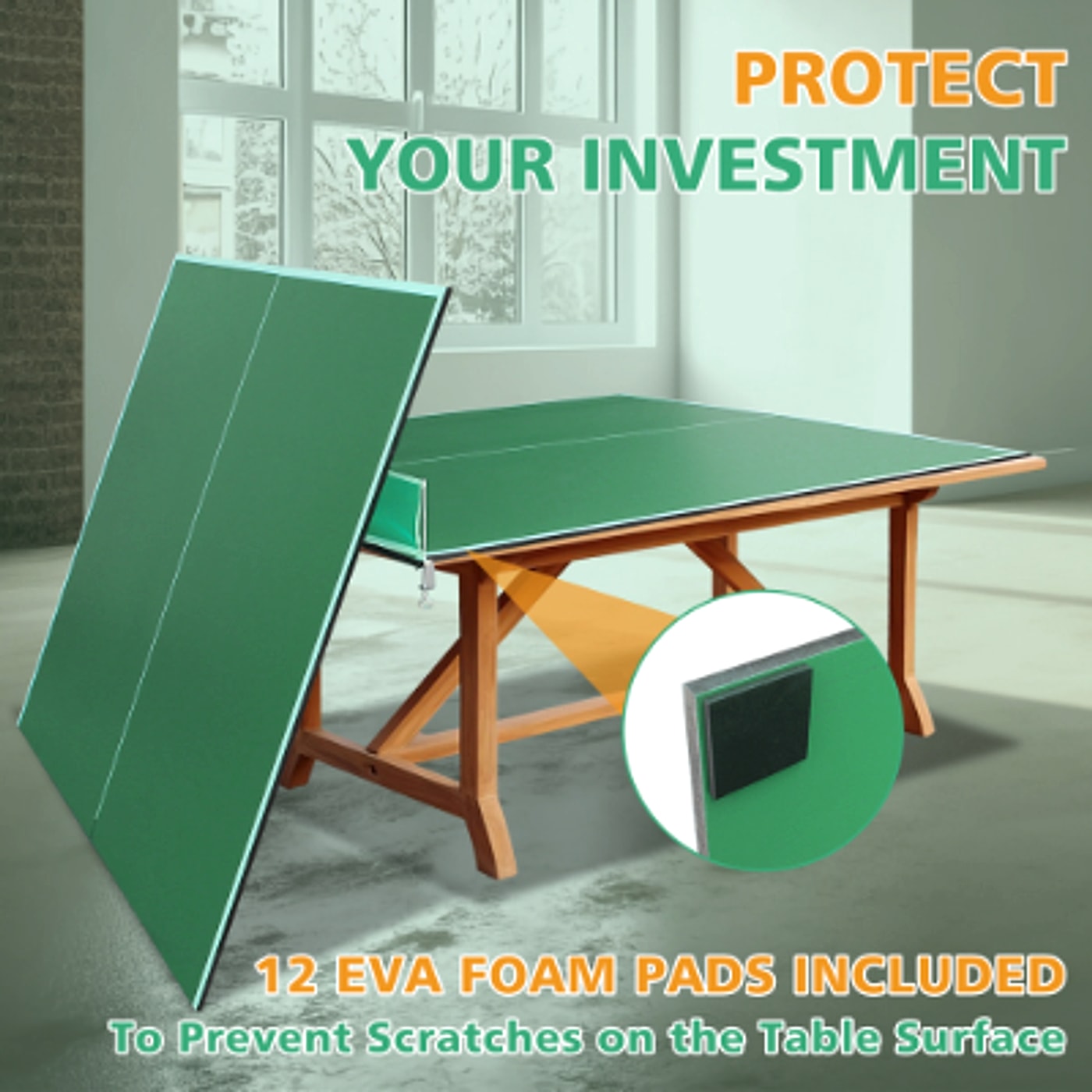GameMaster™ – 7ft Foldable Ping Pong Tabletop Conversion Board (US Warehouse) - enhanced image 4