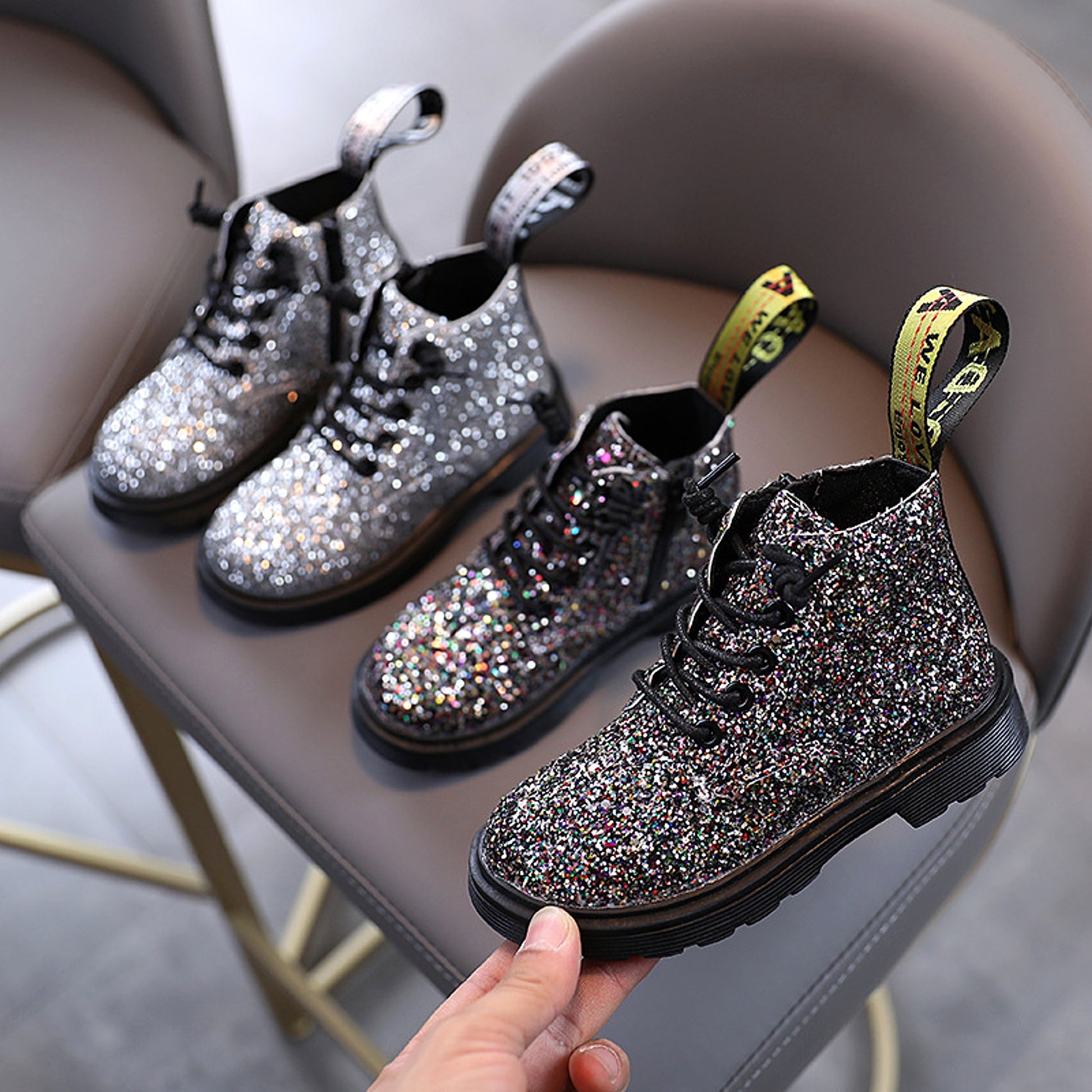 Girls boots side zipper ankle boots kids - enhanced image 4