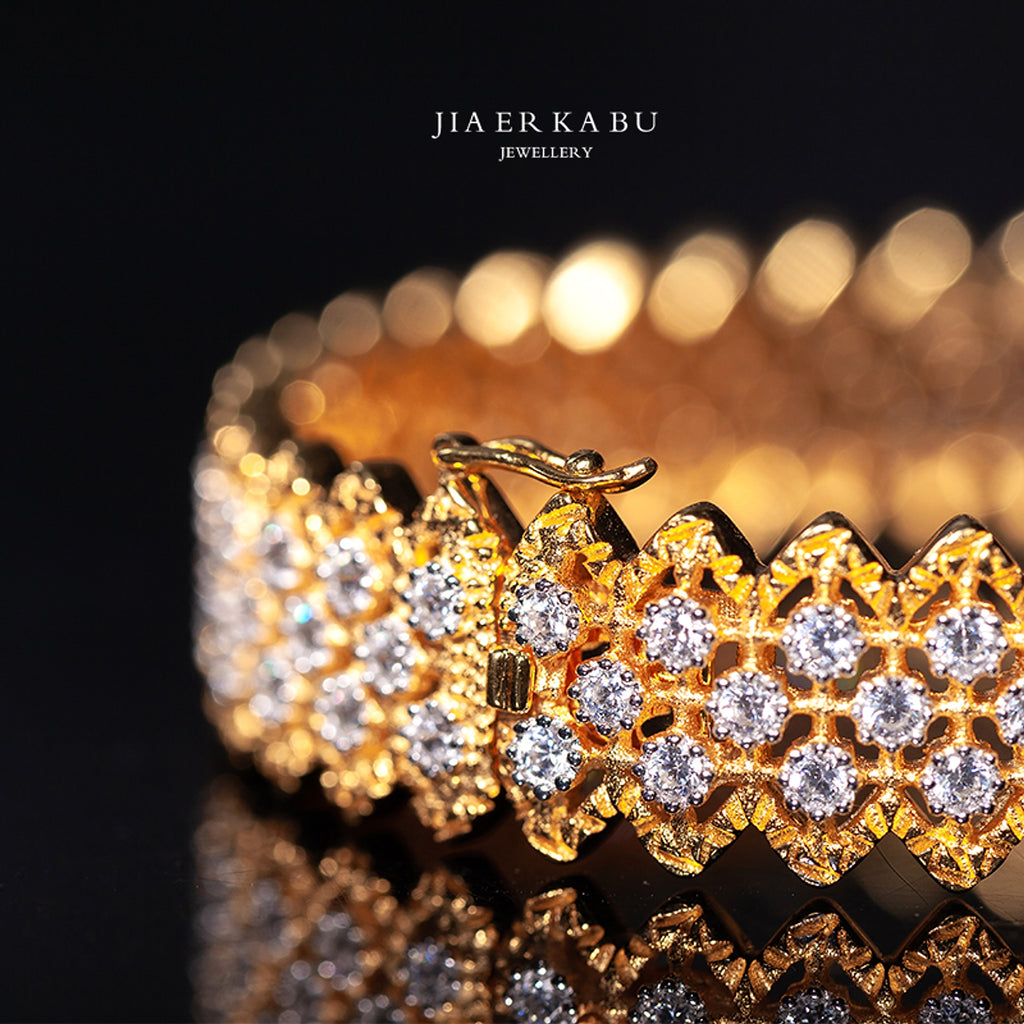 Gold Plated S925 Silver Fine Version Of The Lace Bracelet For Women - enhanced image 4