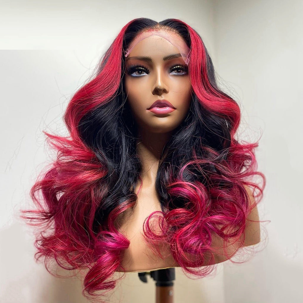 Gradient Orange Yellow Blue And Green Real Hair Headgear - enhanced image 4