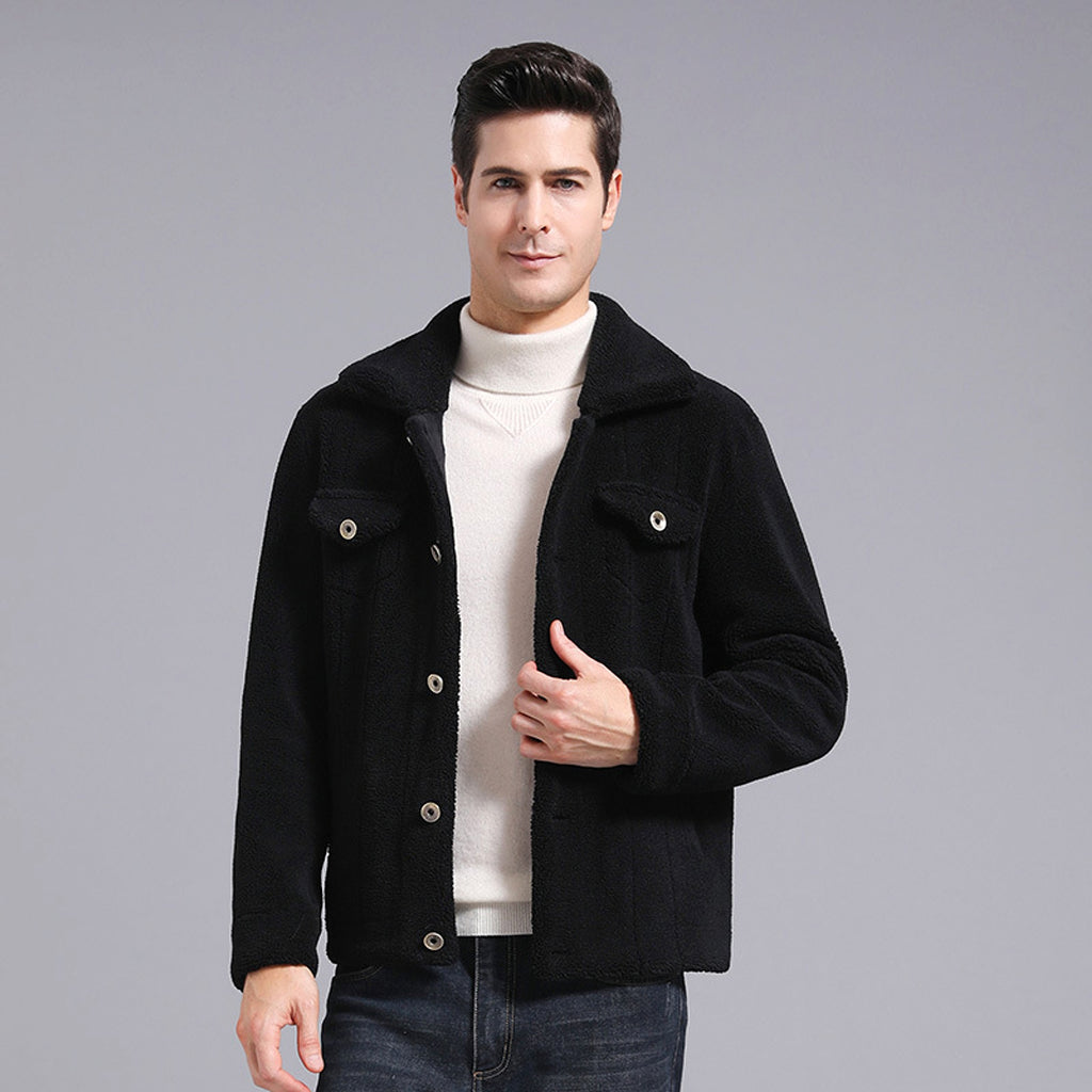 Grain Fleece Men Jacket Autumn And Winter New Style - enhanced image 4