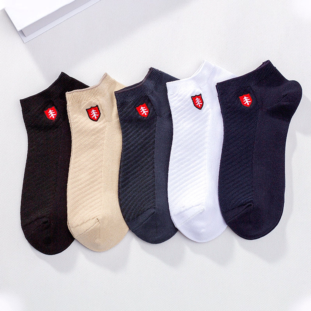 Healthy Antibacterial Embroidered Boat Socks - enhanced image 4