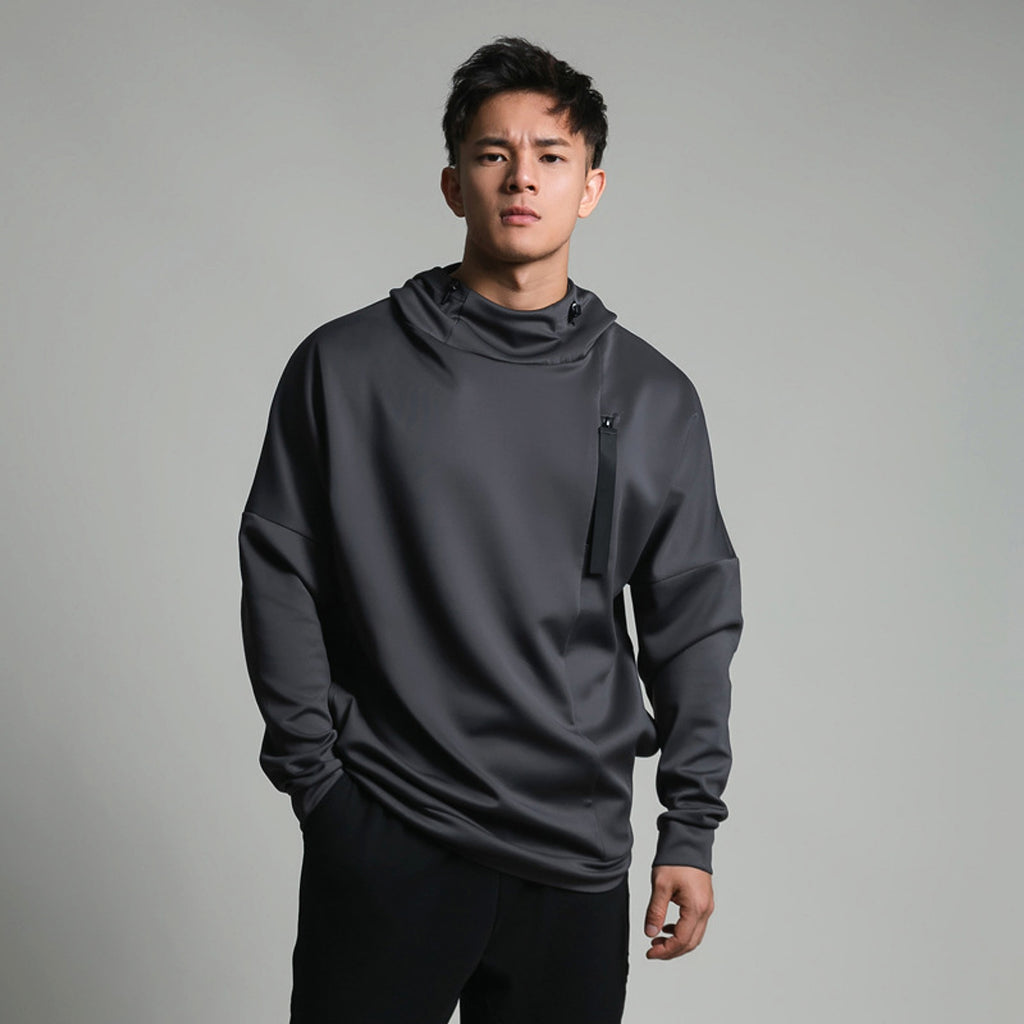 High Collar Sports Sweater For Men Loose - enhanced image 4