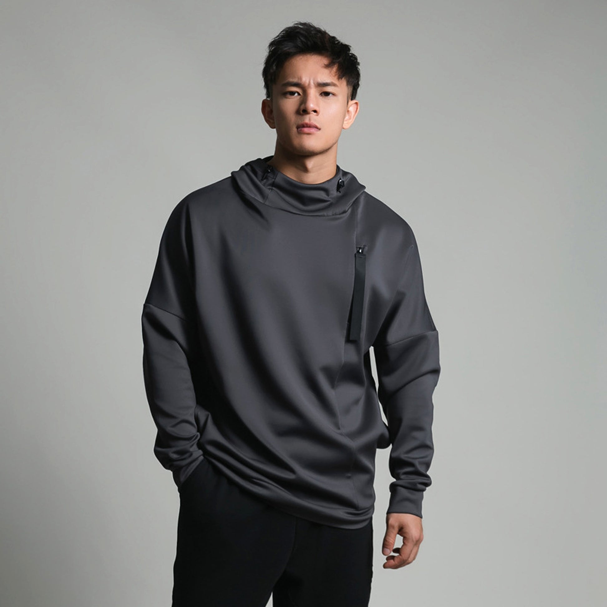 High Collar Sports Sweater For Men Loose - enhanced image 4
