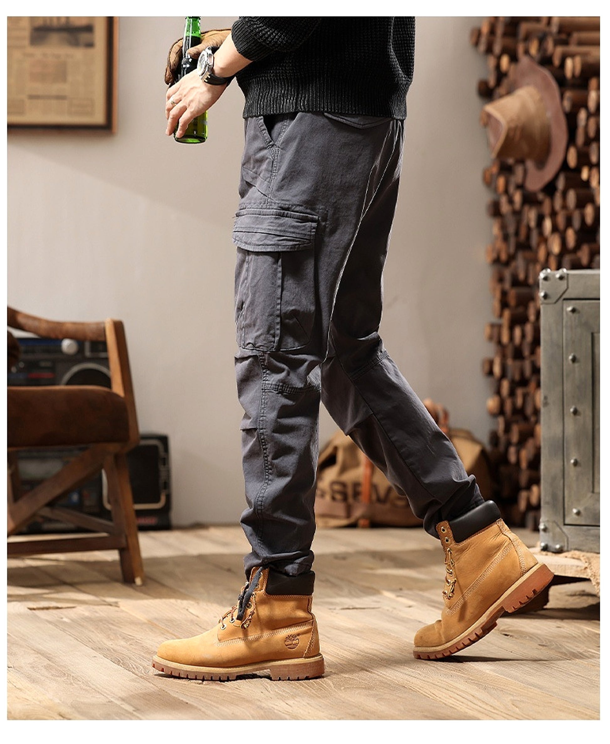 High Street Loose Functional Casual Pants Men - enhanced image 4