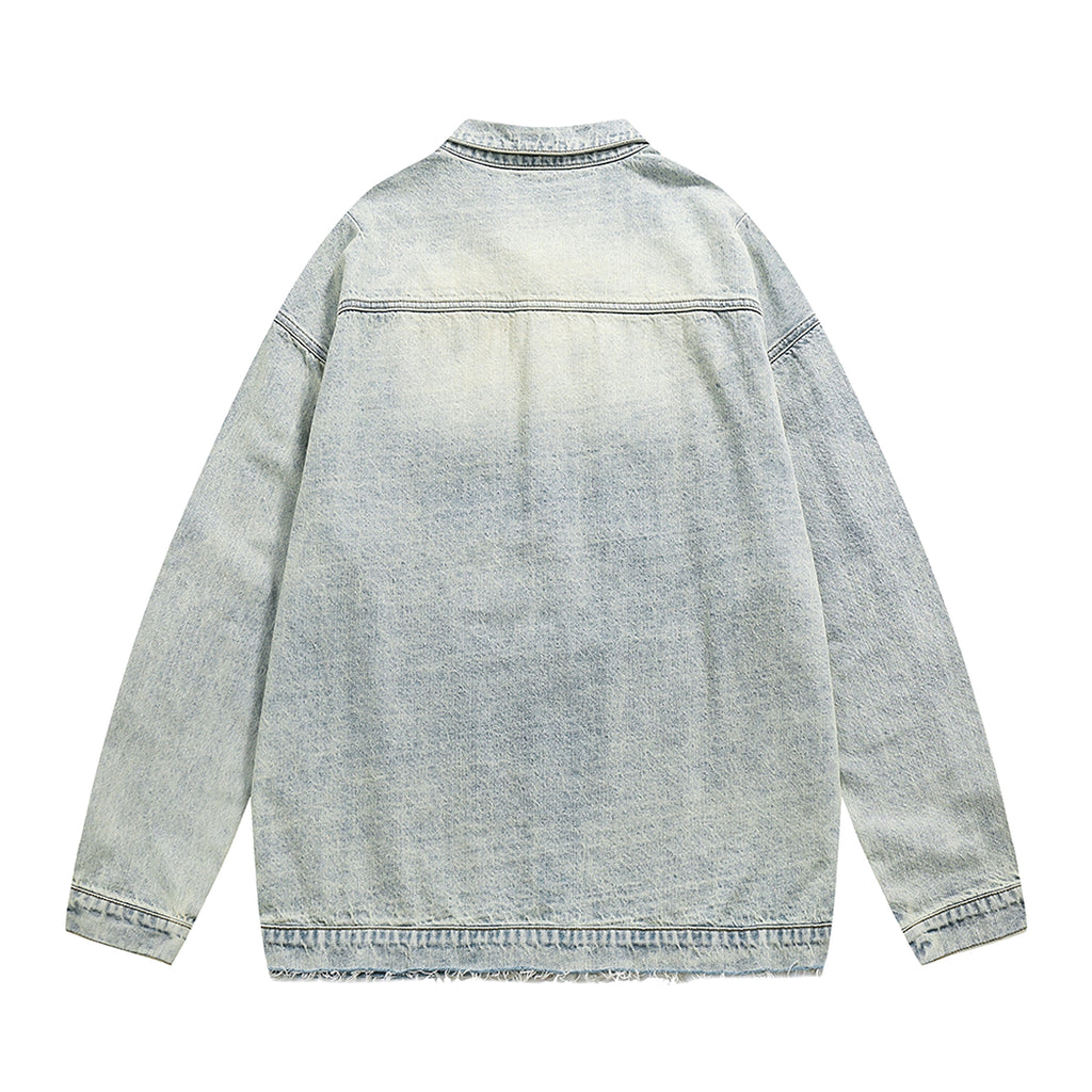 A.1  High Street Old Washing Water Denim Jacket  Women - enhanced image 4