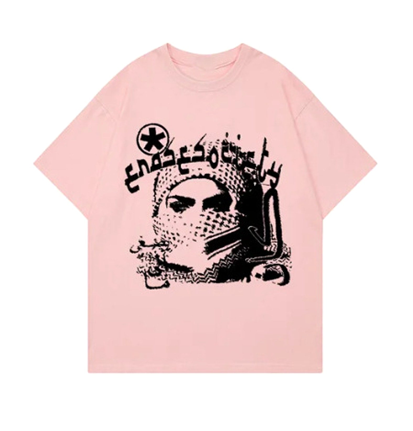 Hip Hop Loose Gothic Junk Pattern Printed T-shirt Men - enhanced image 4