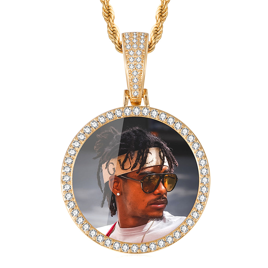 Hip Hop Personalized Pendant Photo Necklace - enhanced image 4