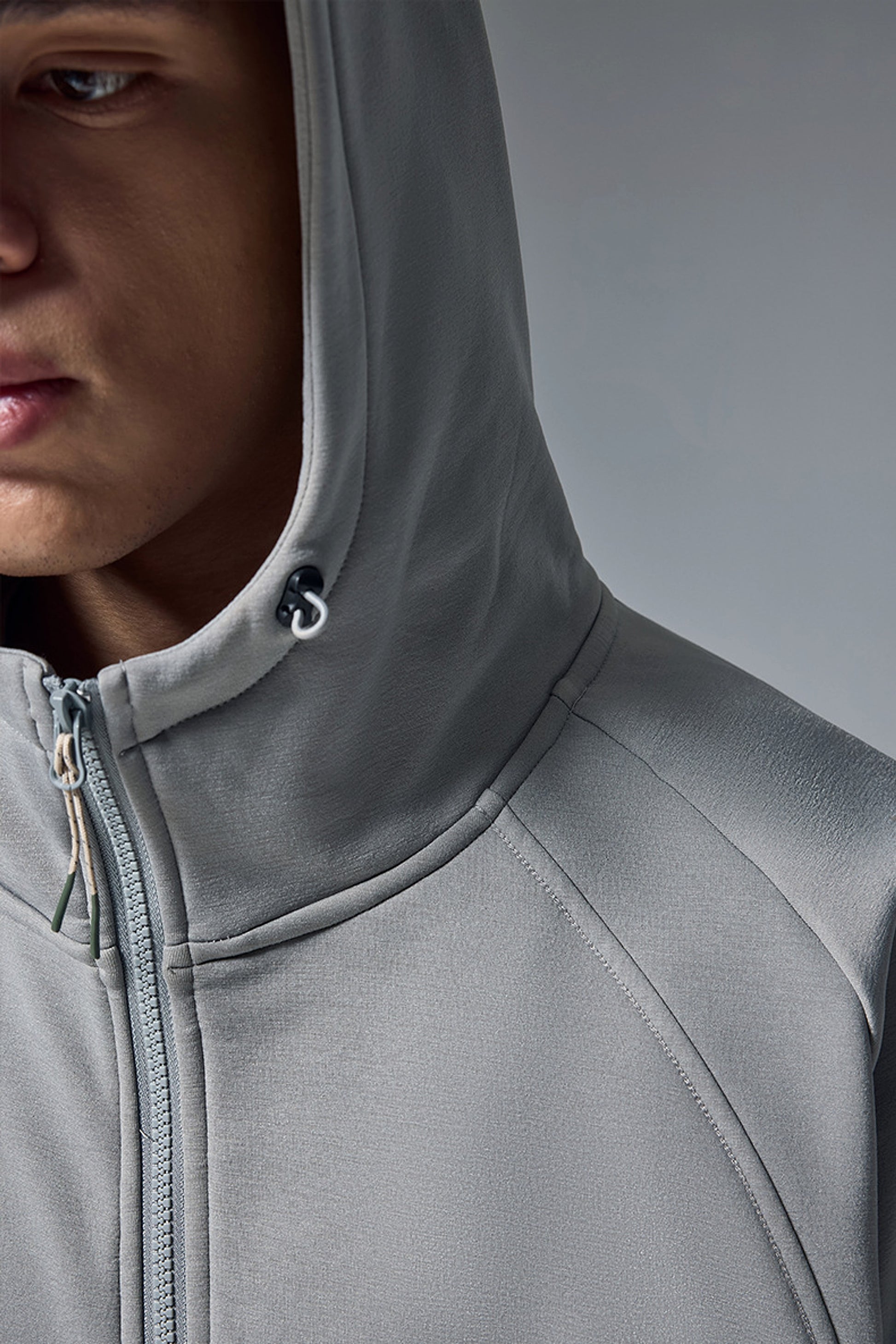 Hydrogen Four-sided Elastic Hooded Jacket Zipper Windproof Fleece Sweater - enhanced image 4