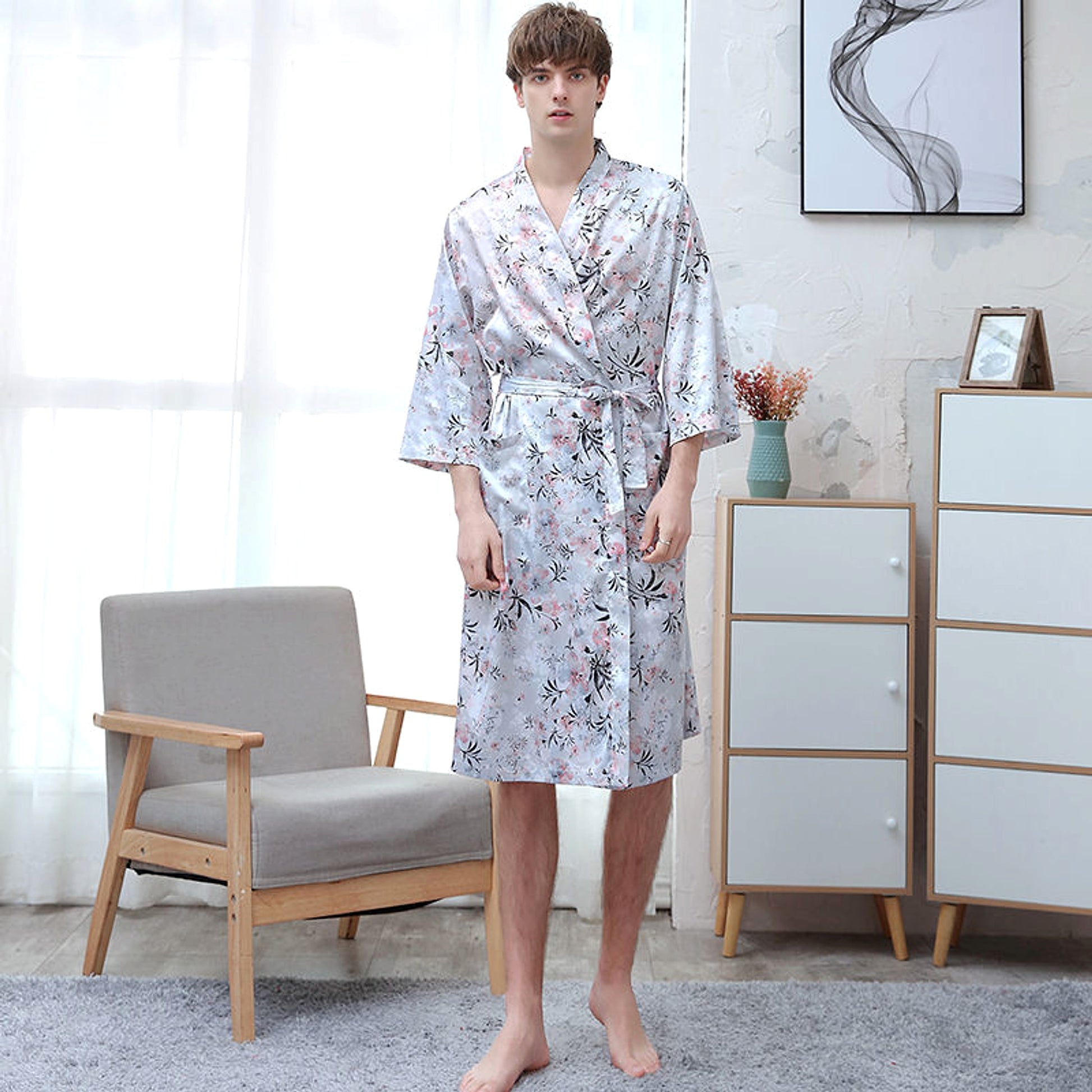 Ice Silk Couple Pajamas - enhanced image 4