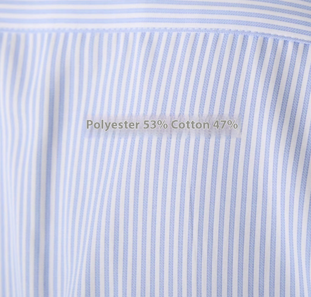 Italian Business Color Matching Pinhole Collar Non-ironing Striped Long Sleeve Shirt - enhanced image 4
