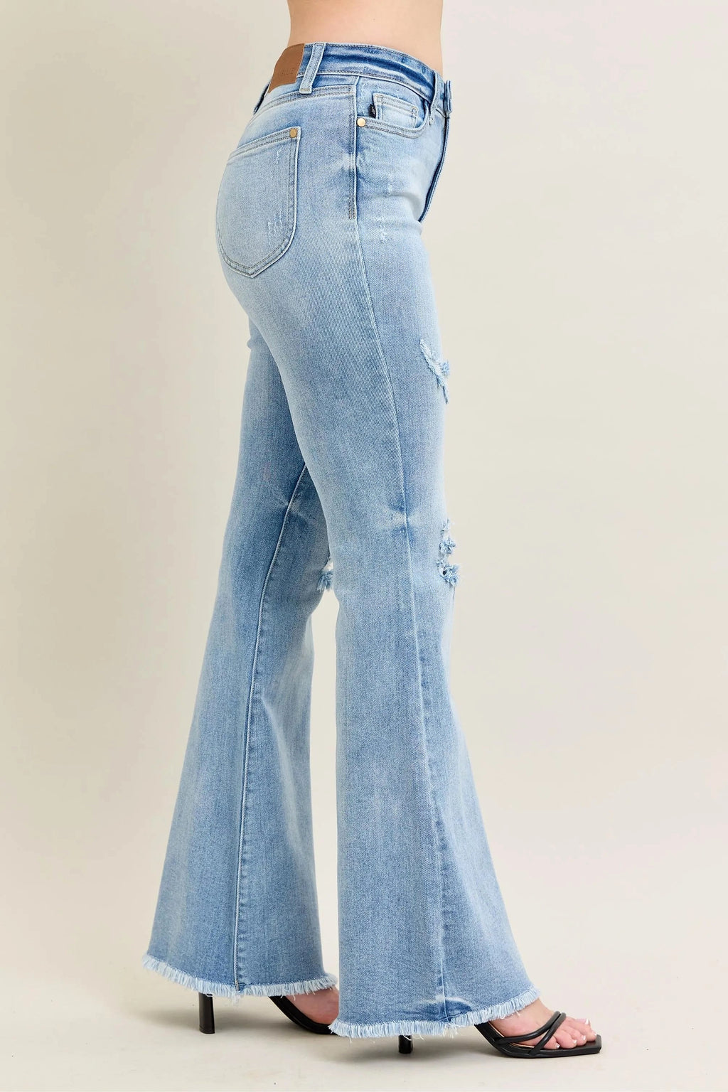 Judy Blue Full Size Hw Flare Jeans W/ Shield Pockets Plus Size - enhanced image 4