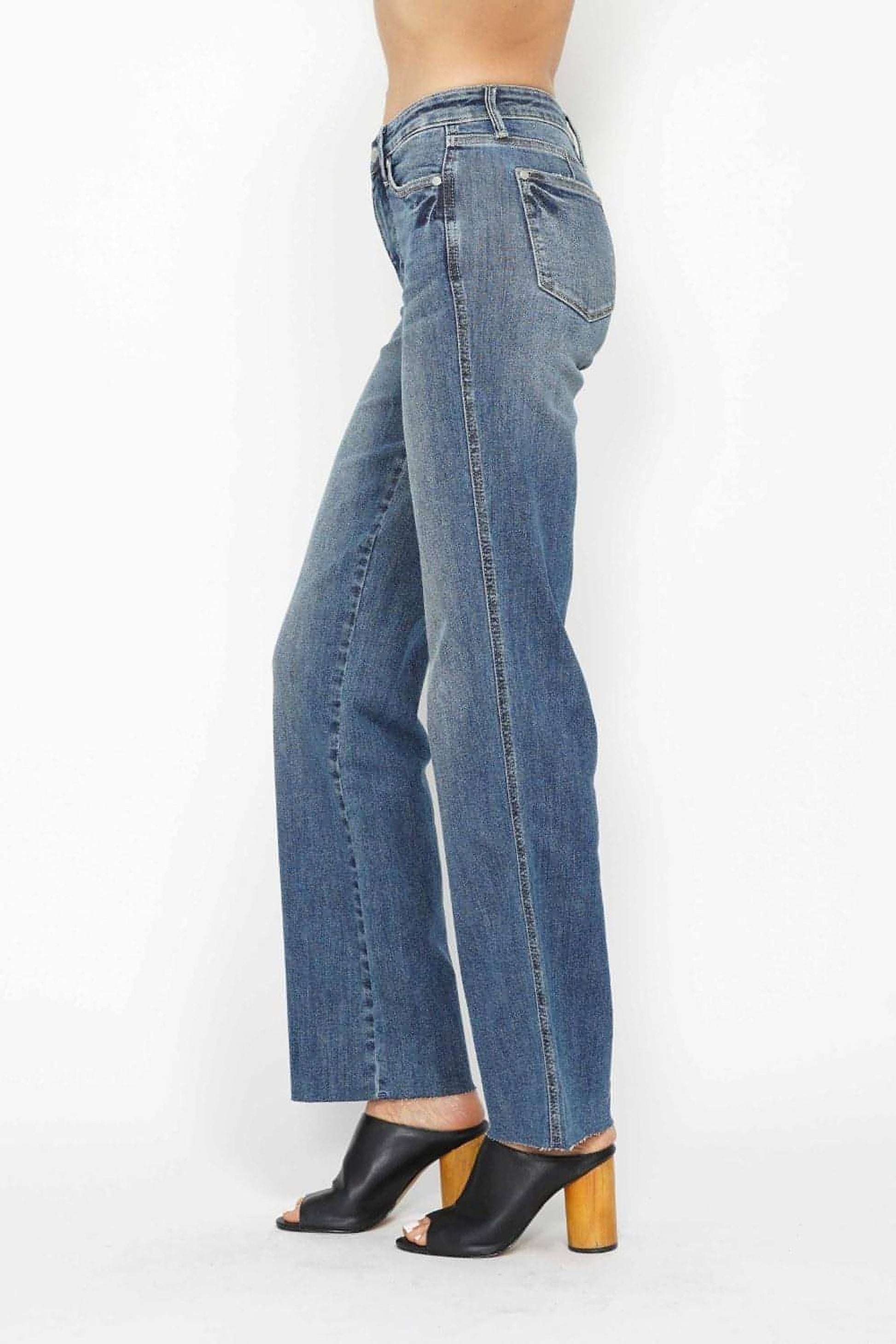 Judy Blue Full Size Tummy Control Straight Jeans - enhanced image 4
