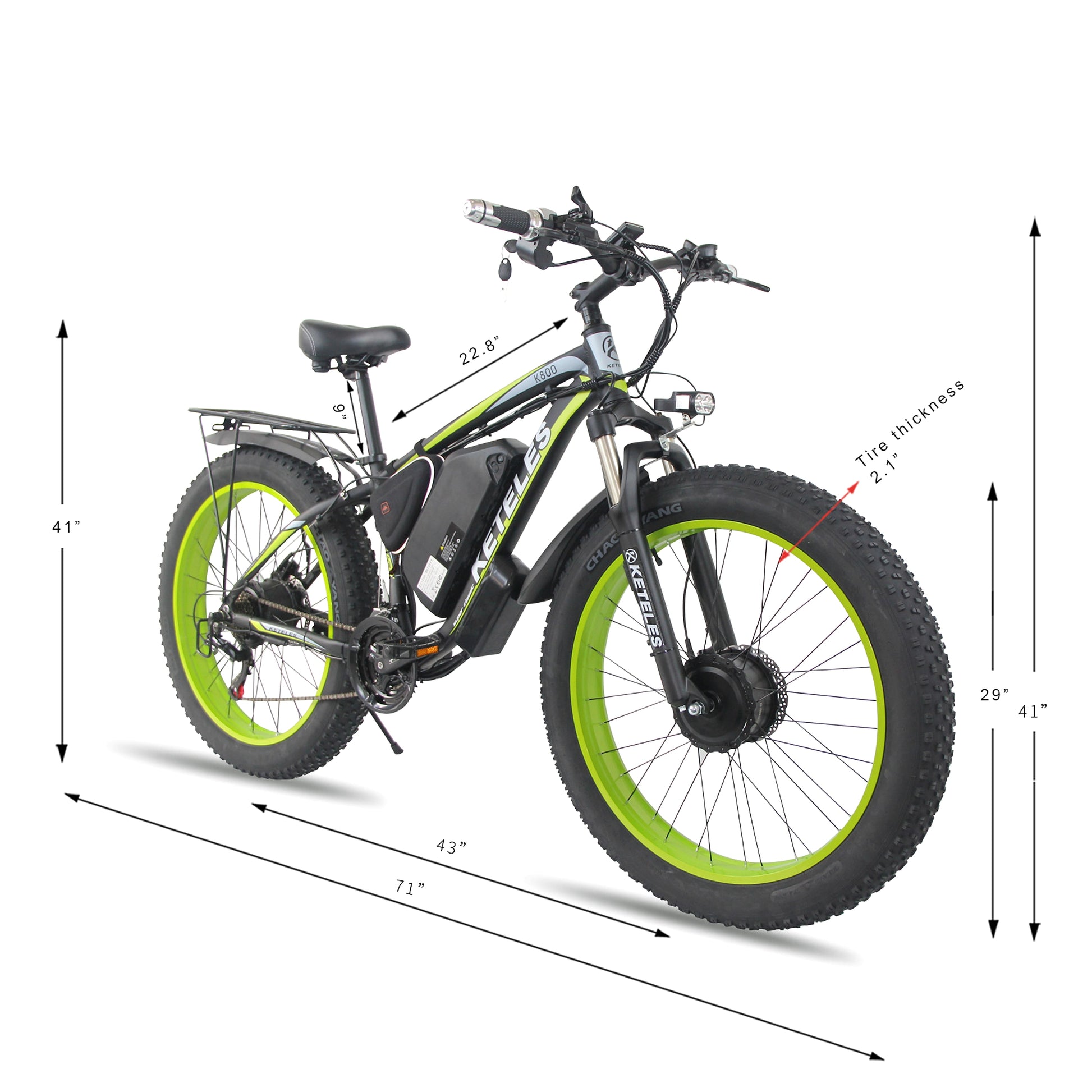 Ketteles™ K800 – Full Alloy E-Mountainbike (48V 21Ah, 21-Speed, Dual Disc Brake) - enhanced image 4