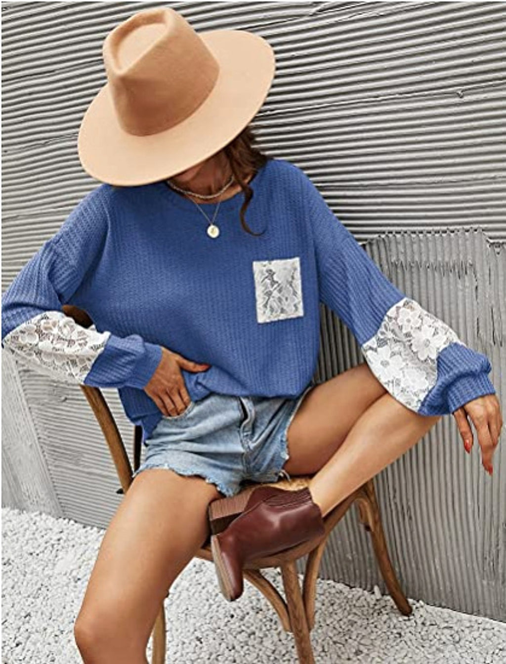 Lace Casual Women's Loose Patchwork Easy Matching Knitwear Women Sweater - enhanced image 4
