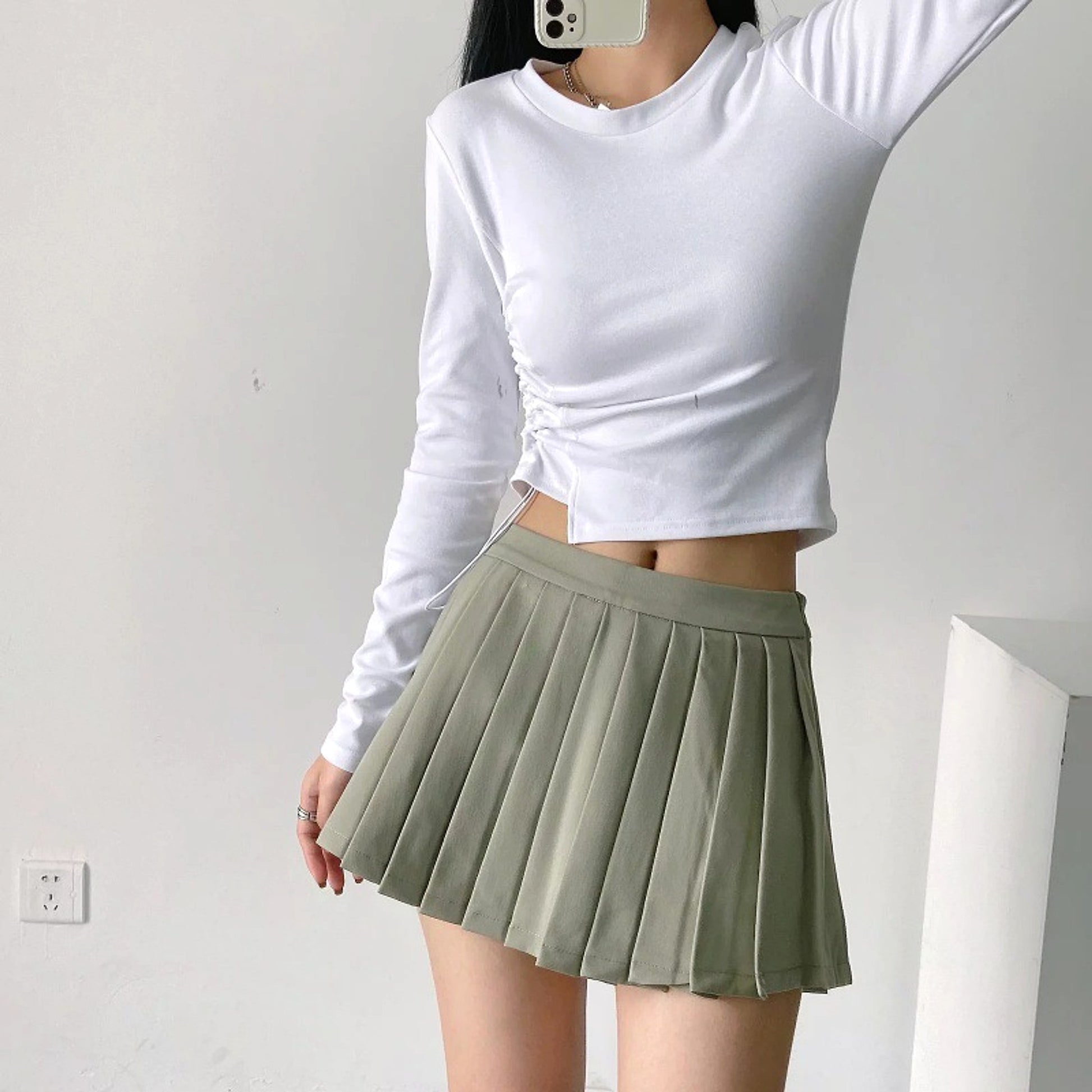 Ladies Fashion High Waist A-Line Skirt Fans - enhanced image 4