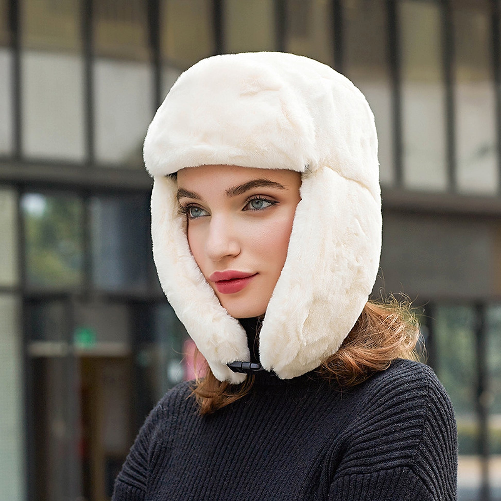 Ladies Plus Fleece Warm Ear Protection Cap - enhanced image 4
