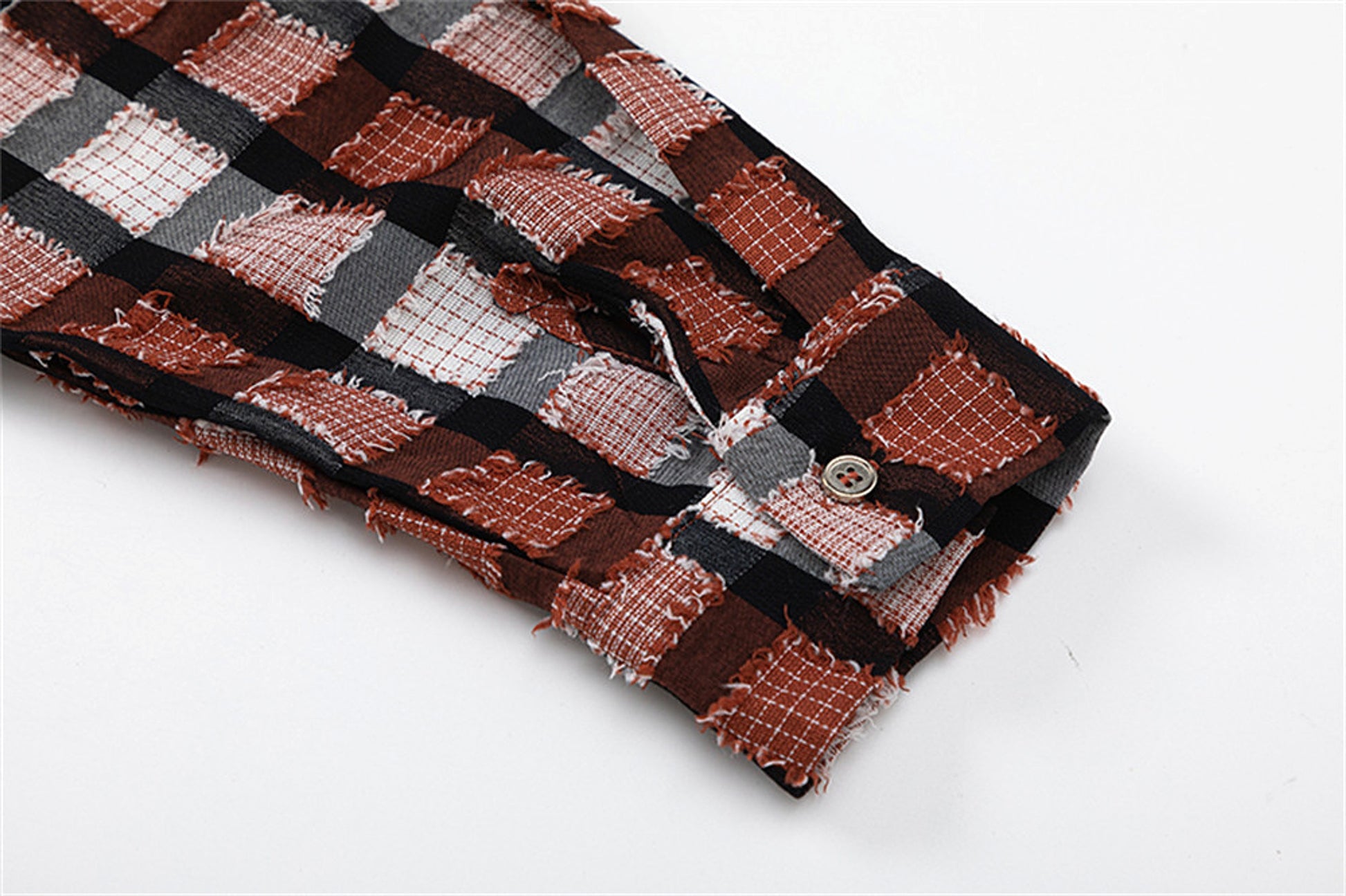 Loose Casual  High Street Frayed Design Lapel Women DressShirt - enhanced image 4