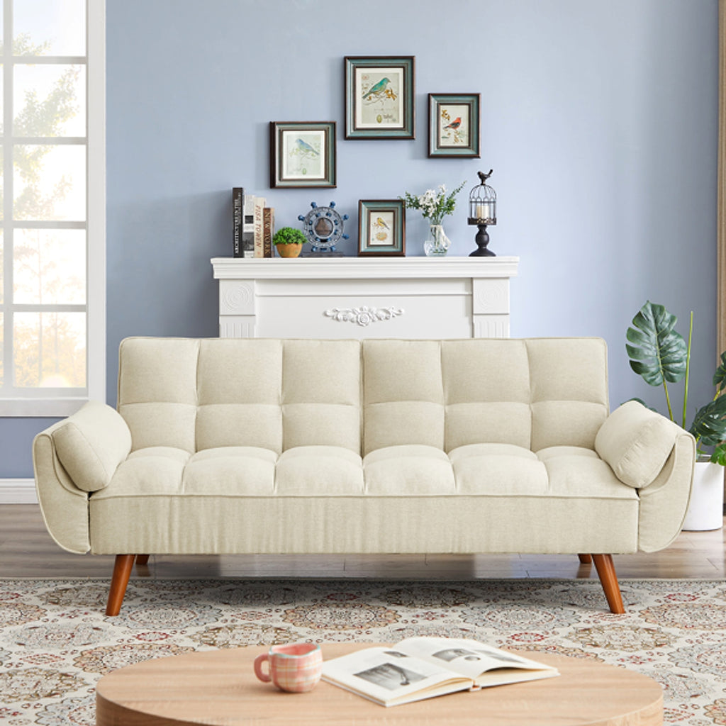 LuneluX – Adjustable Linen Sofa Chair (Beige) - enhanced image 4