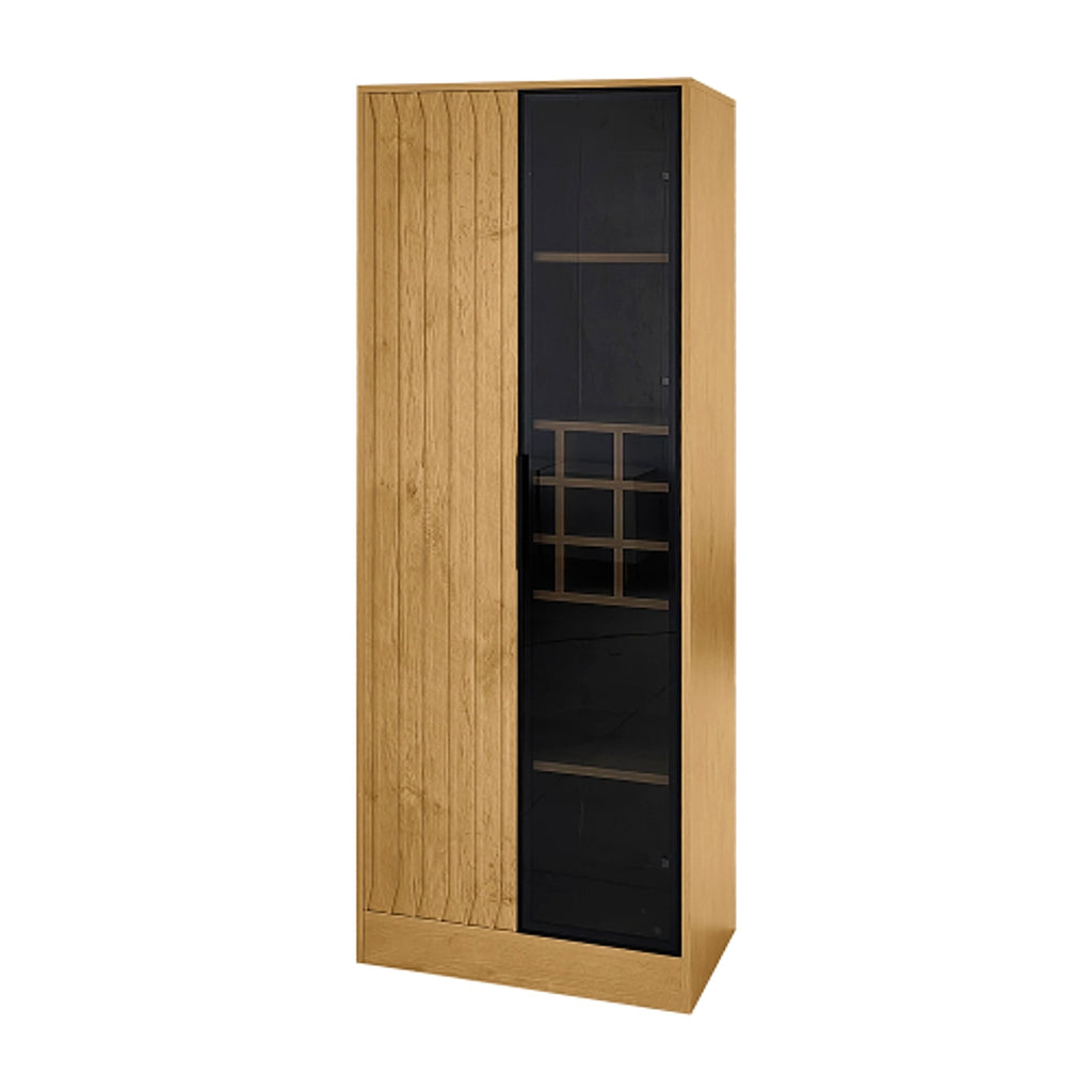 LuneluX_Home – Bathroom Cabinet with Glass Doors, LED Lighting & Wooden Finish (160 cm) - enhanced image 4