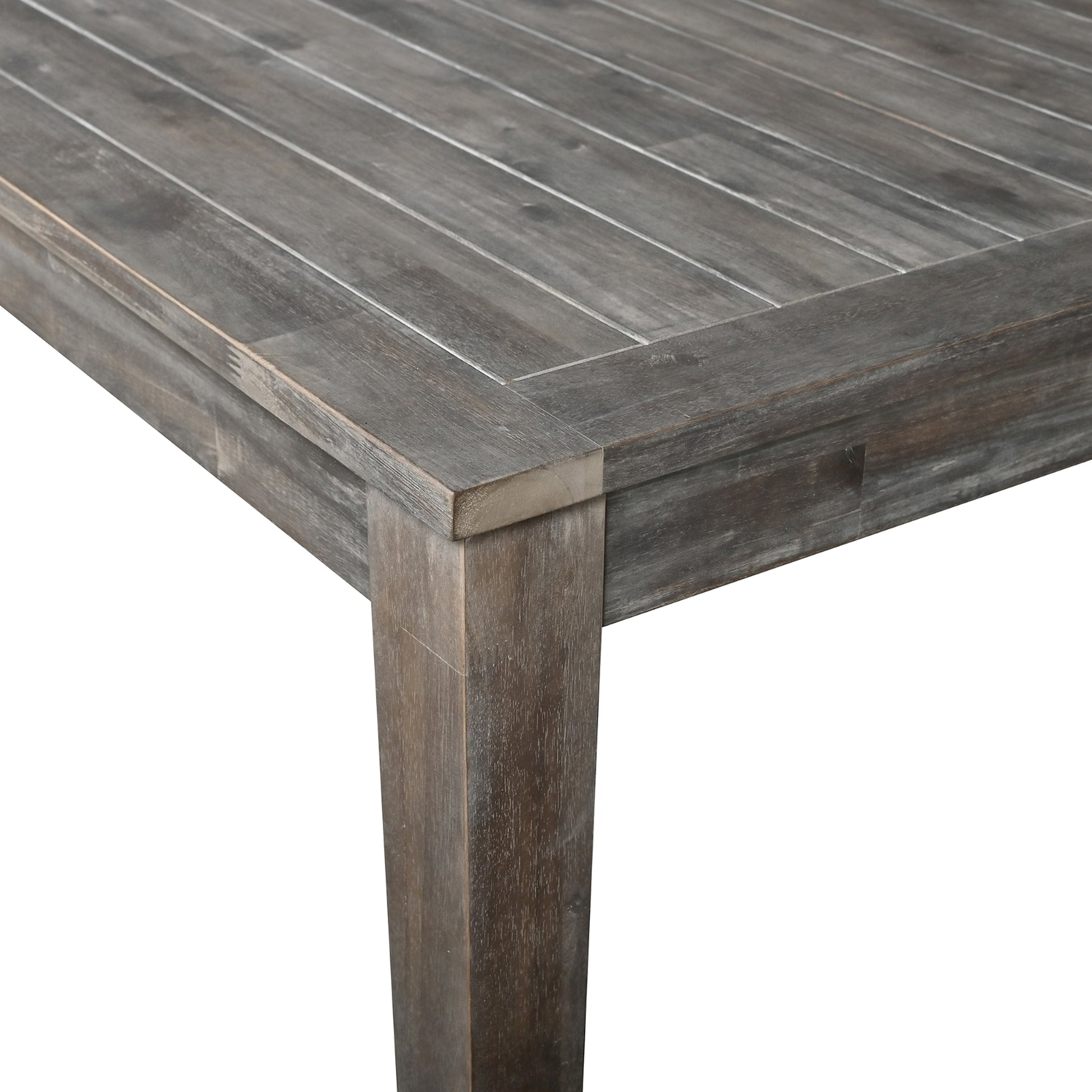 LuneluX_Home - Premium Hardwood Style Outdoor Dining Set (Grey, 6-Seater) - enhanced image 4