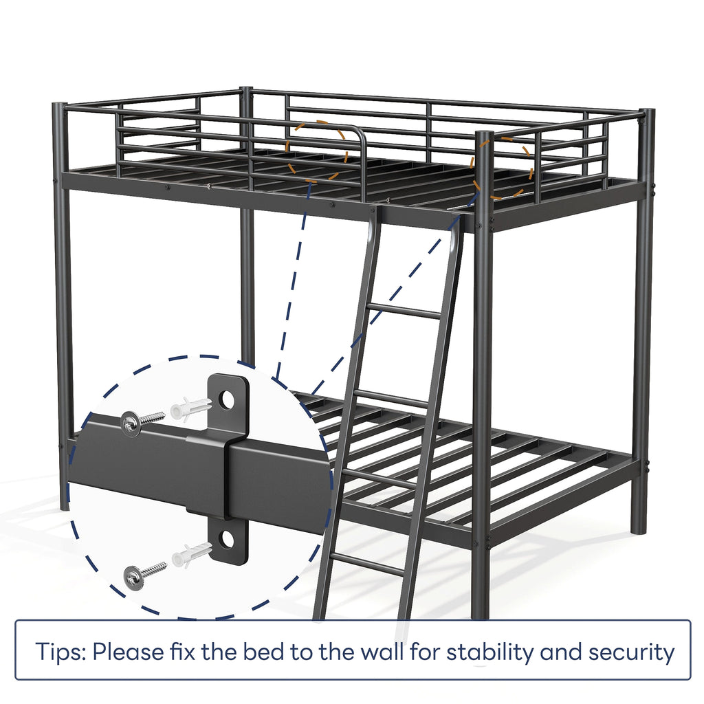 LuneluX_Home – SpaceSaver Loft Bunk Bed (Twin over Twin) - enhanced image 4