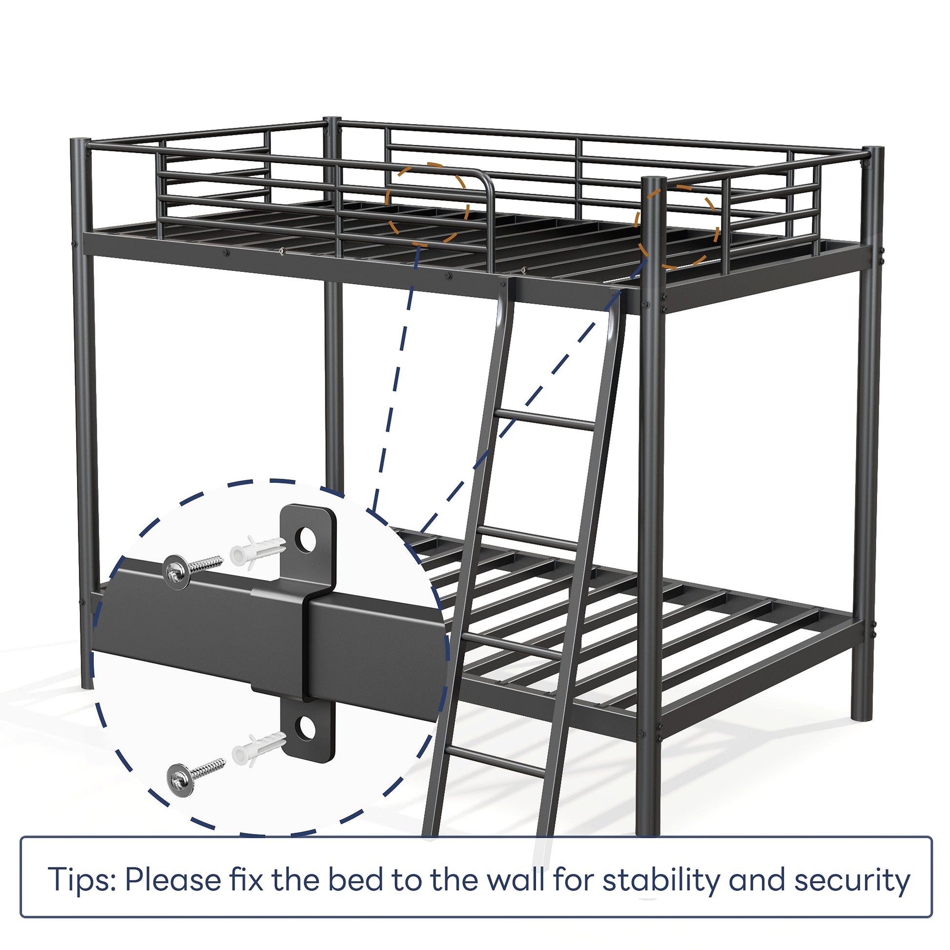 LuneluX_Home – SpaceSaver Loft Bunk Bed (Twin over Twin) - enhanced image 4