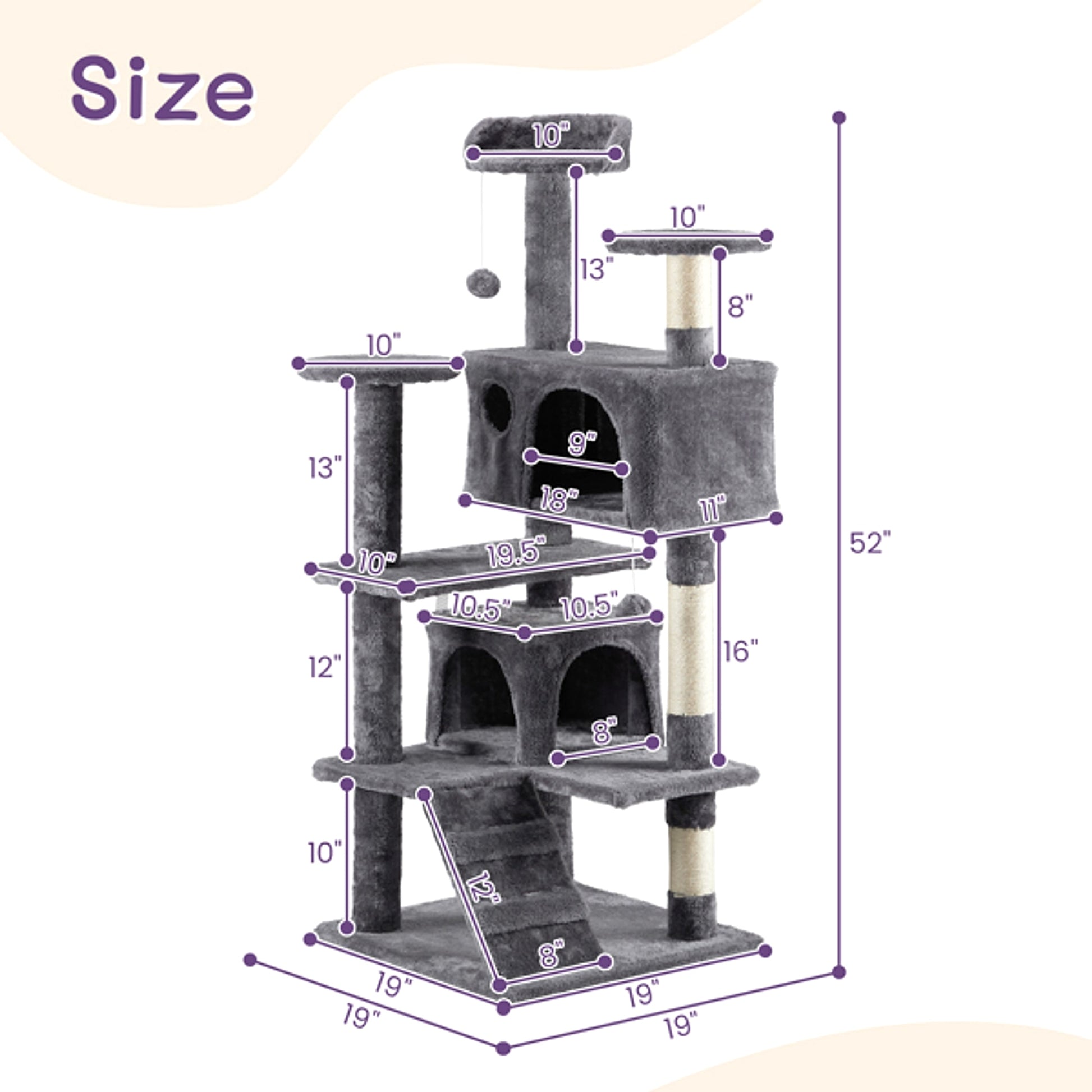 LuneluX – Vertical Retreat 53″ Cat Lounge - enhanced image 4