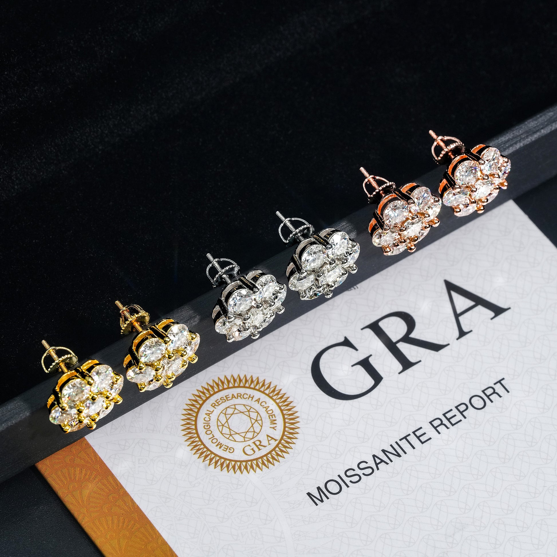 LuxeJewels™ – BloomAura Moissanite Flower Earrings - enhanced image 4