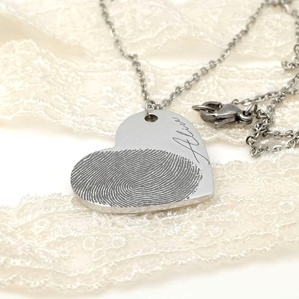 LuxeMemory™ – Fingerprint Heart Necklace | Memorial & Love Edition - enhanced image 4