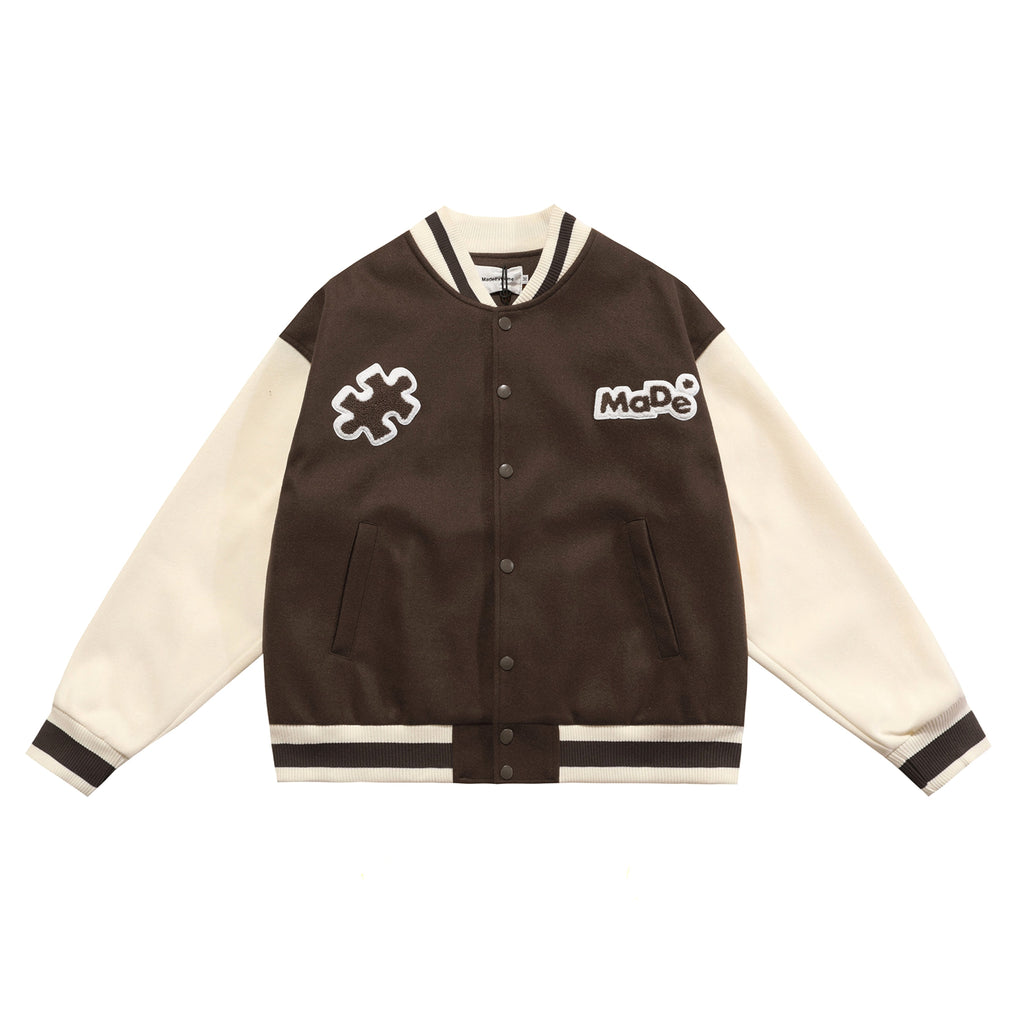 Men  American Vintage Casual Street Baseball Jacket - enhanced image 4